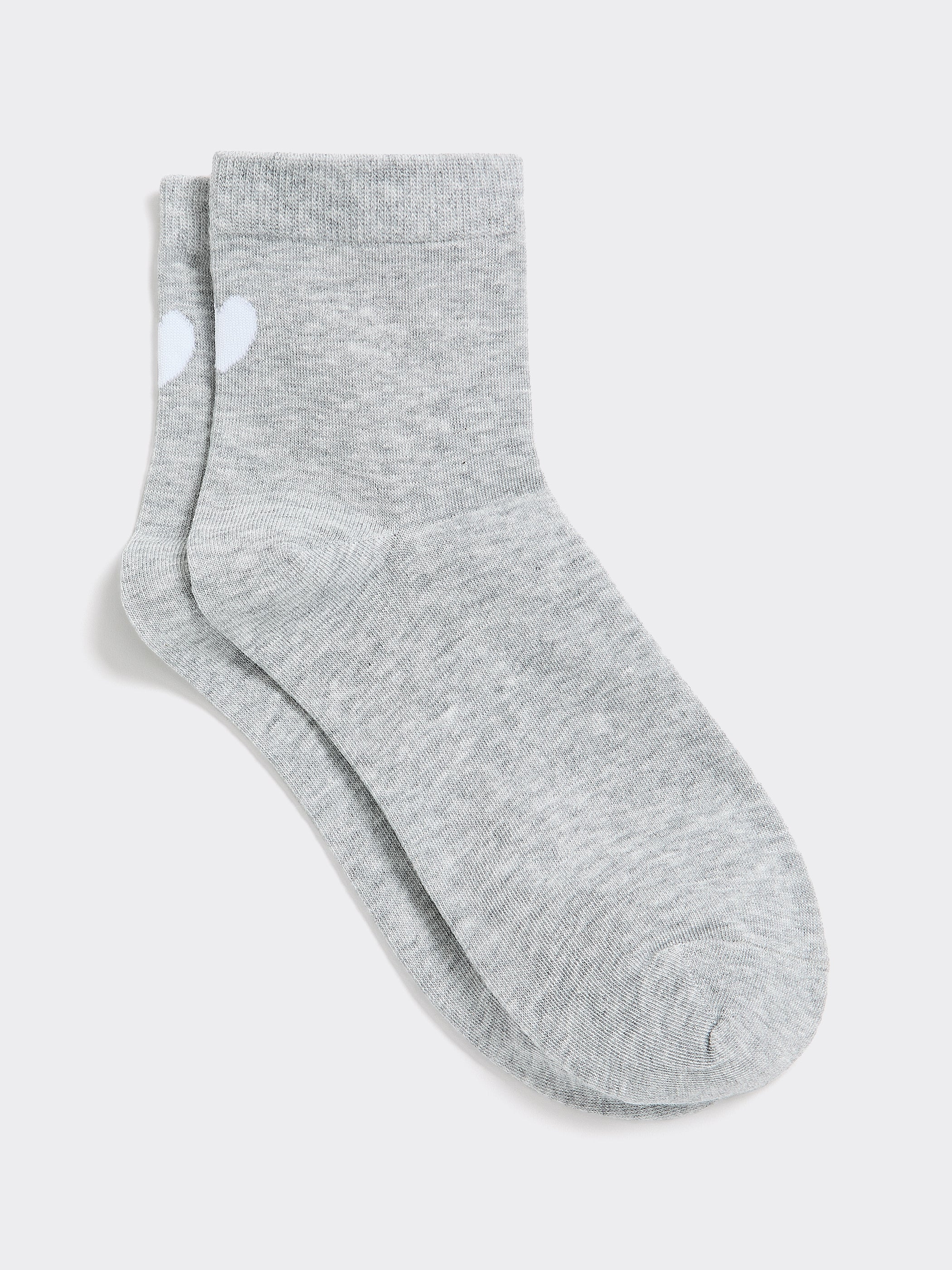 Anklet Socks with Heart at Hem - Image 4