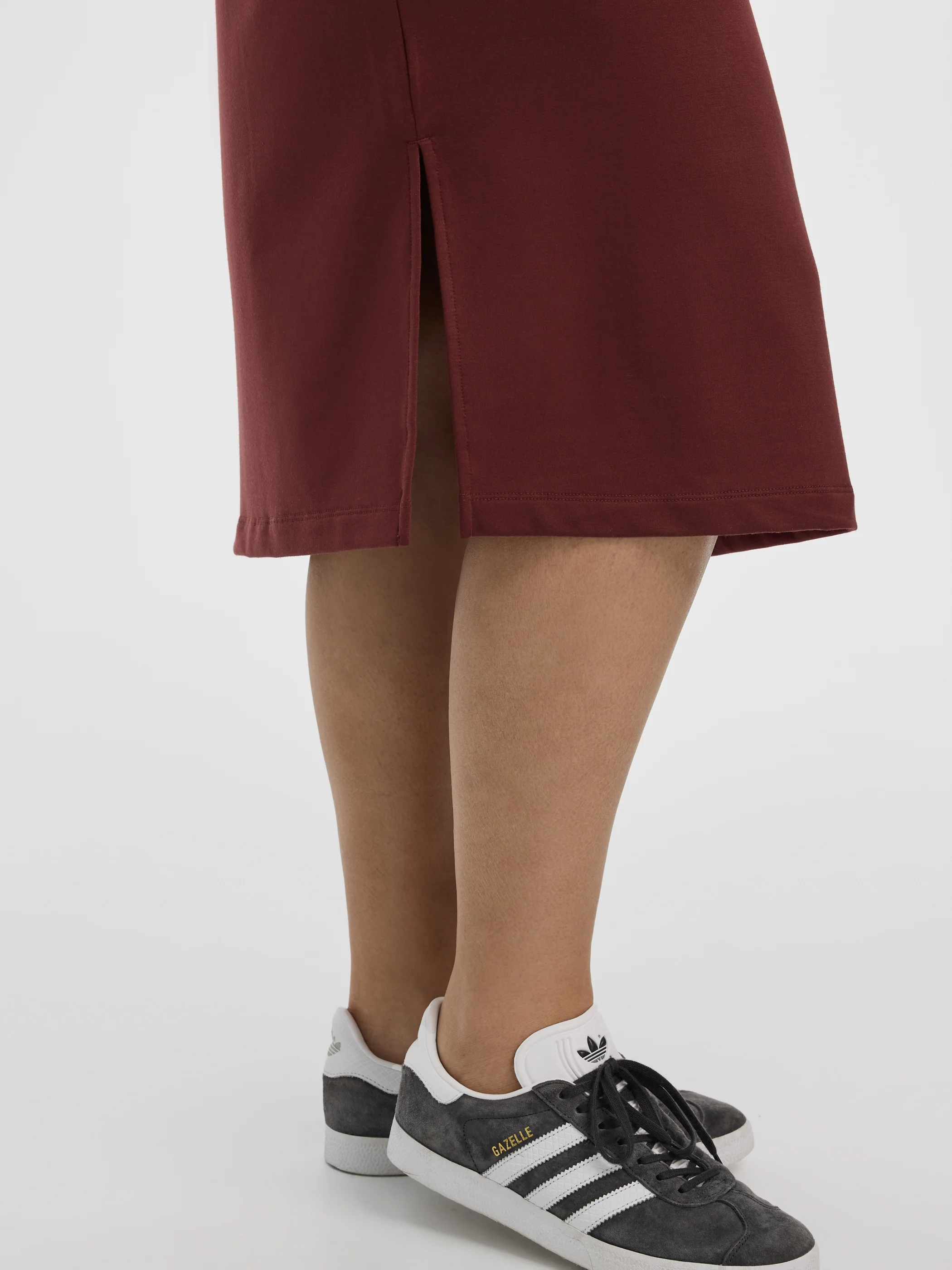 Extended-Sleeve Crew-Neck Midi Dress - Image 8