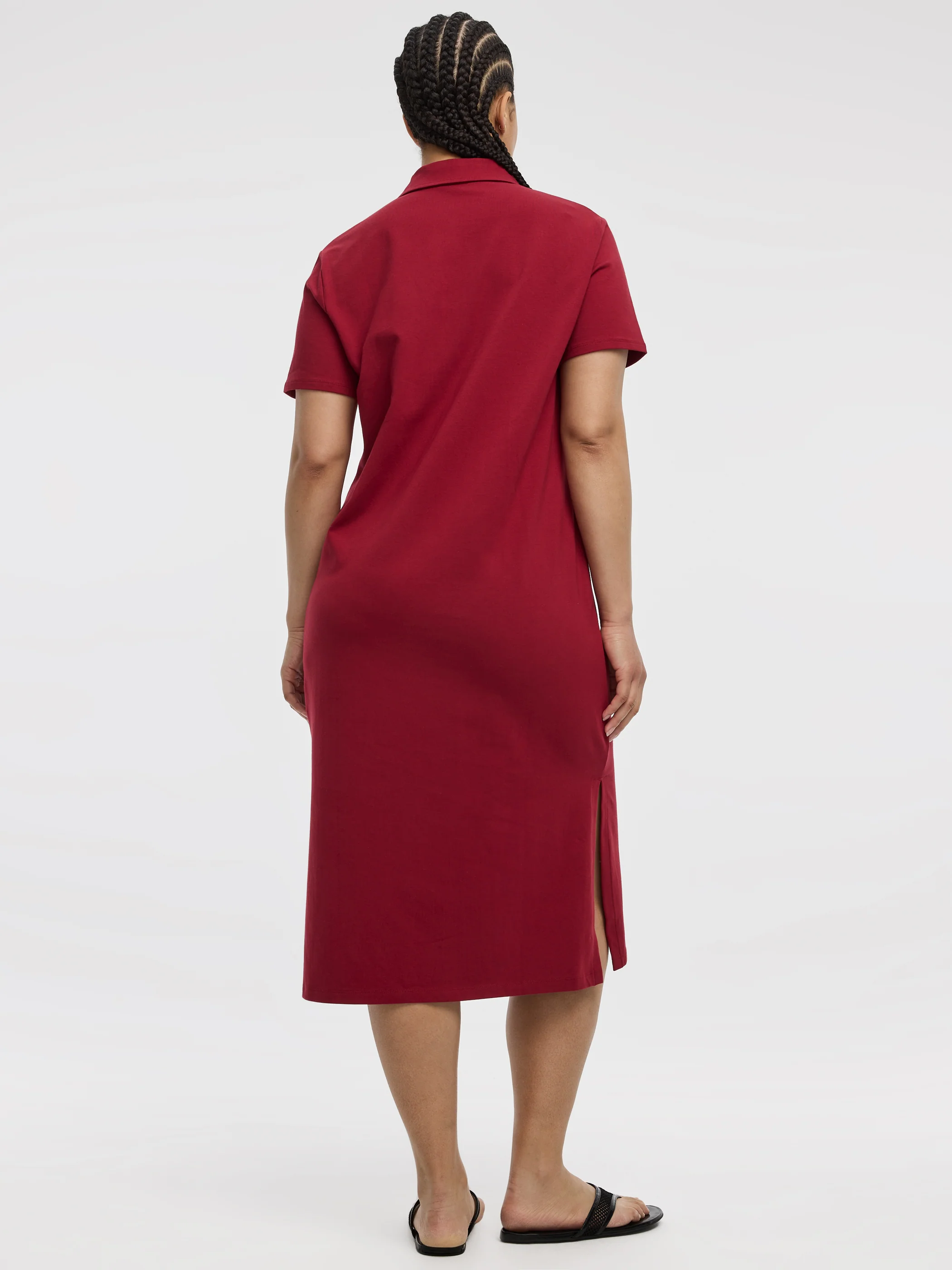 Short-Sleeve Midi Polo Dress - Hyba - Image 3
