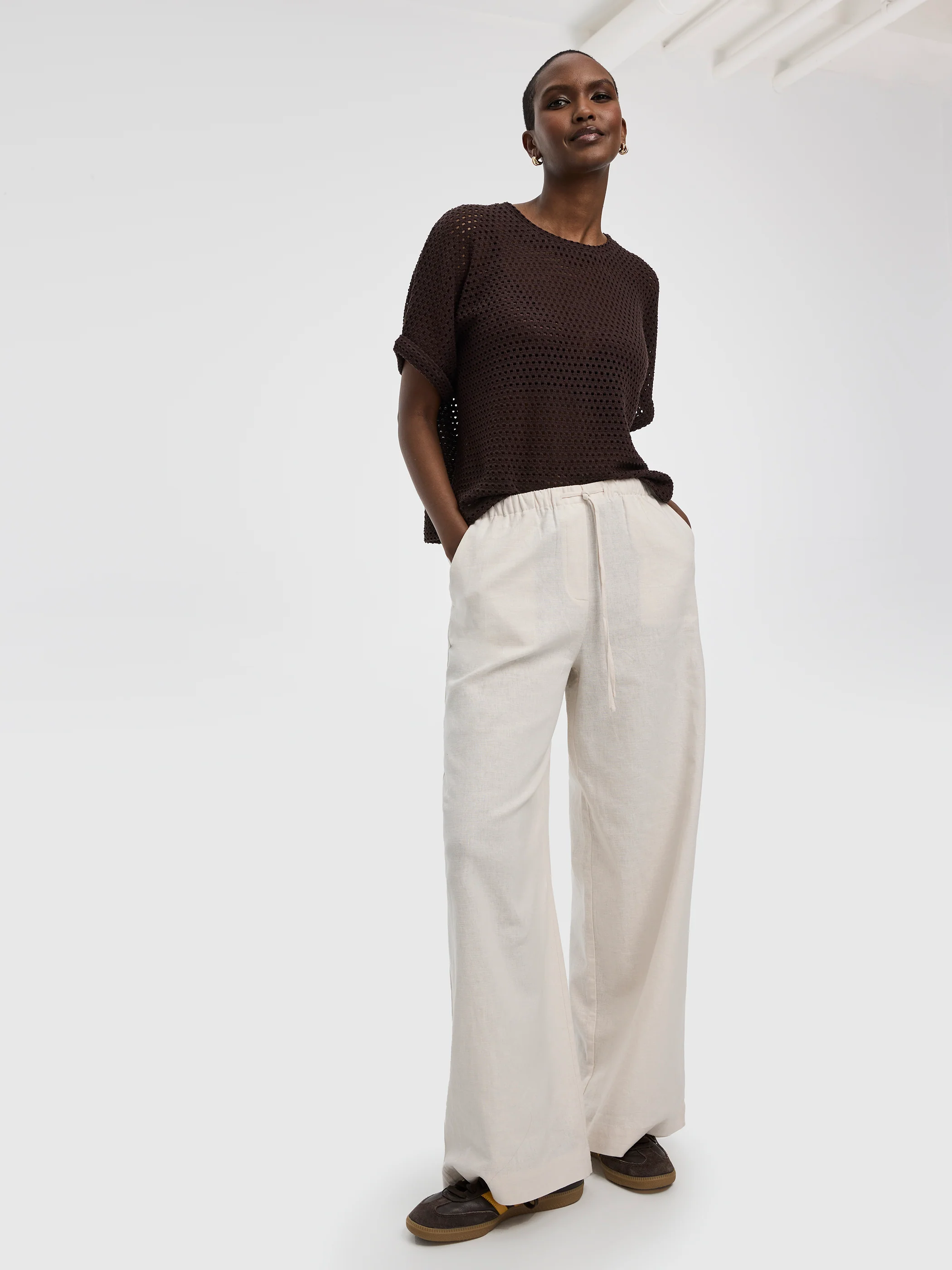 Short-Dolman-Sleeve Boat-Neck Tee - Image 8