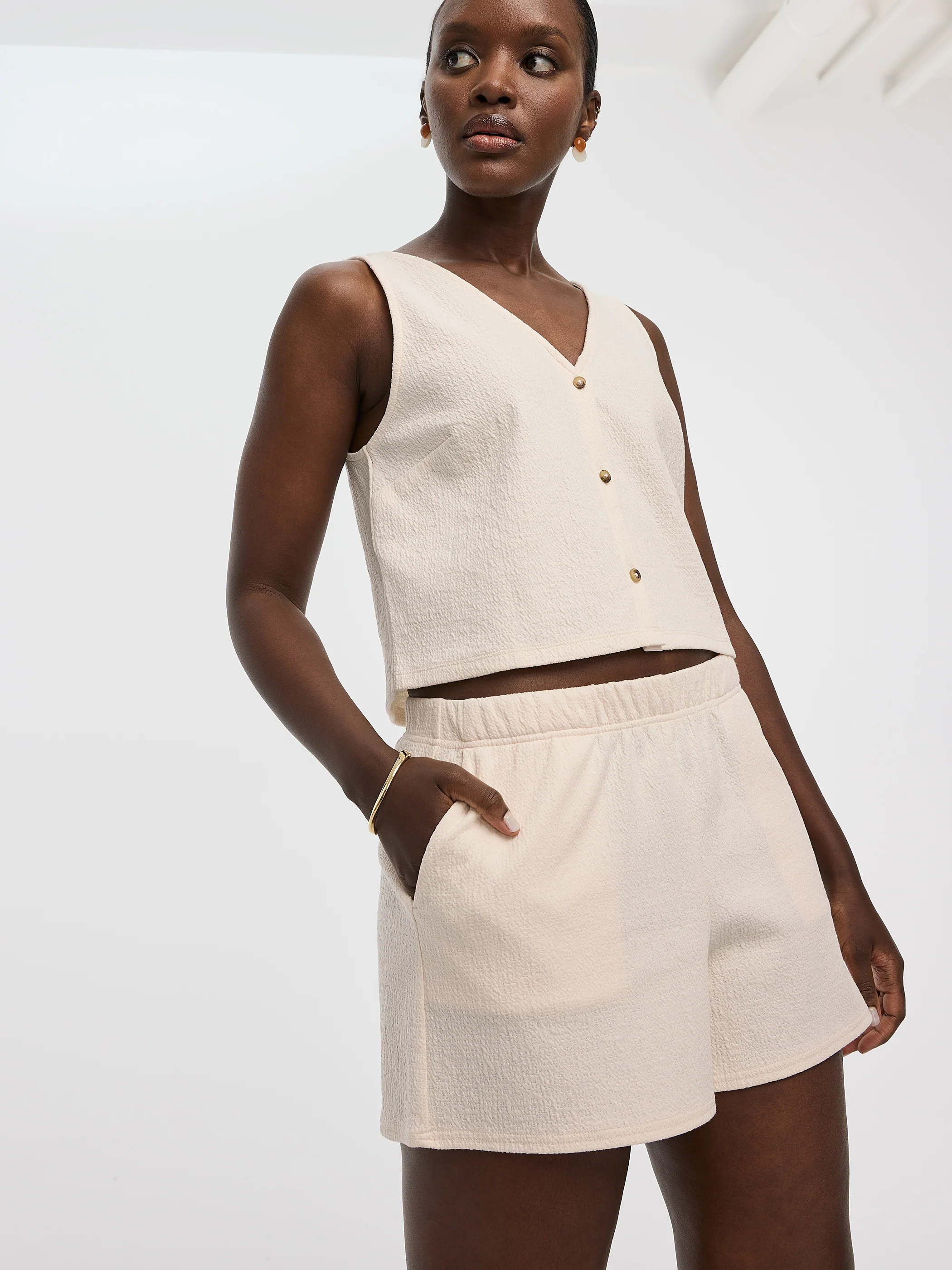 Textured-Knit Shorts - Image 4