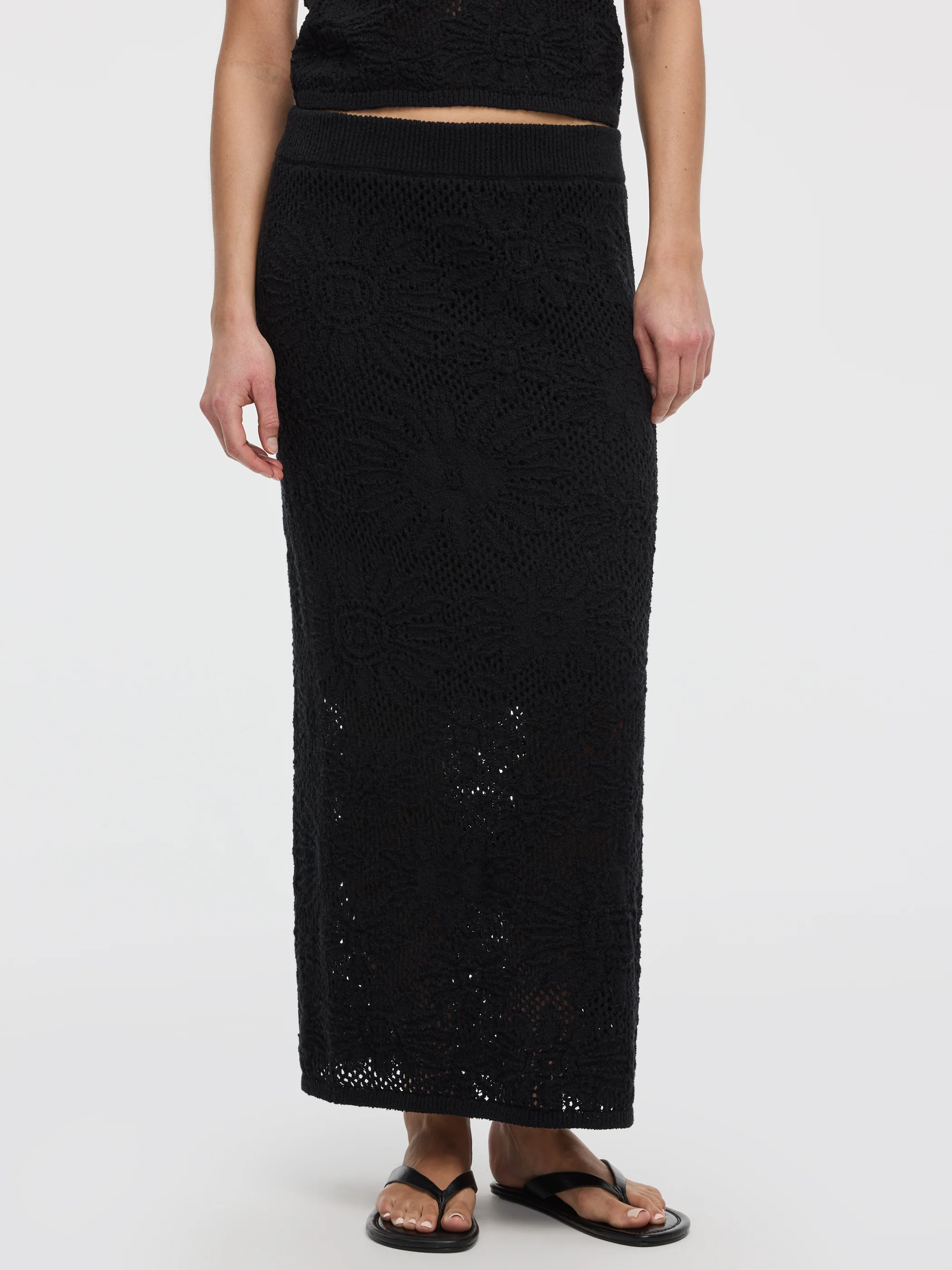 Pull-On Crochet Maxi Skirt - Image 2