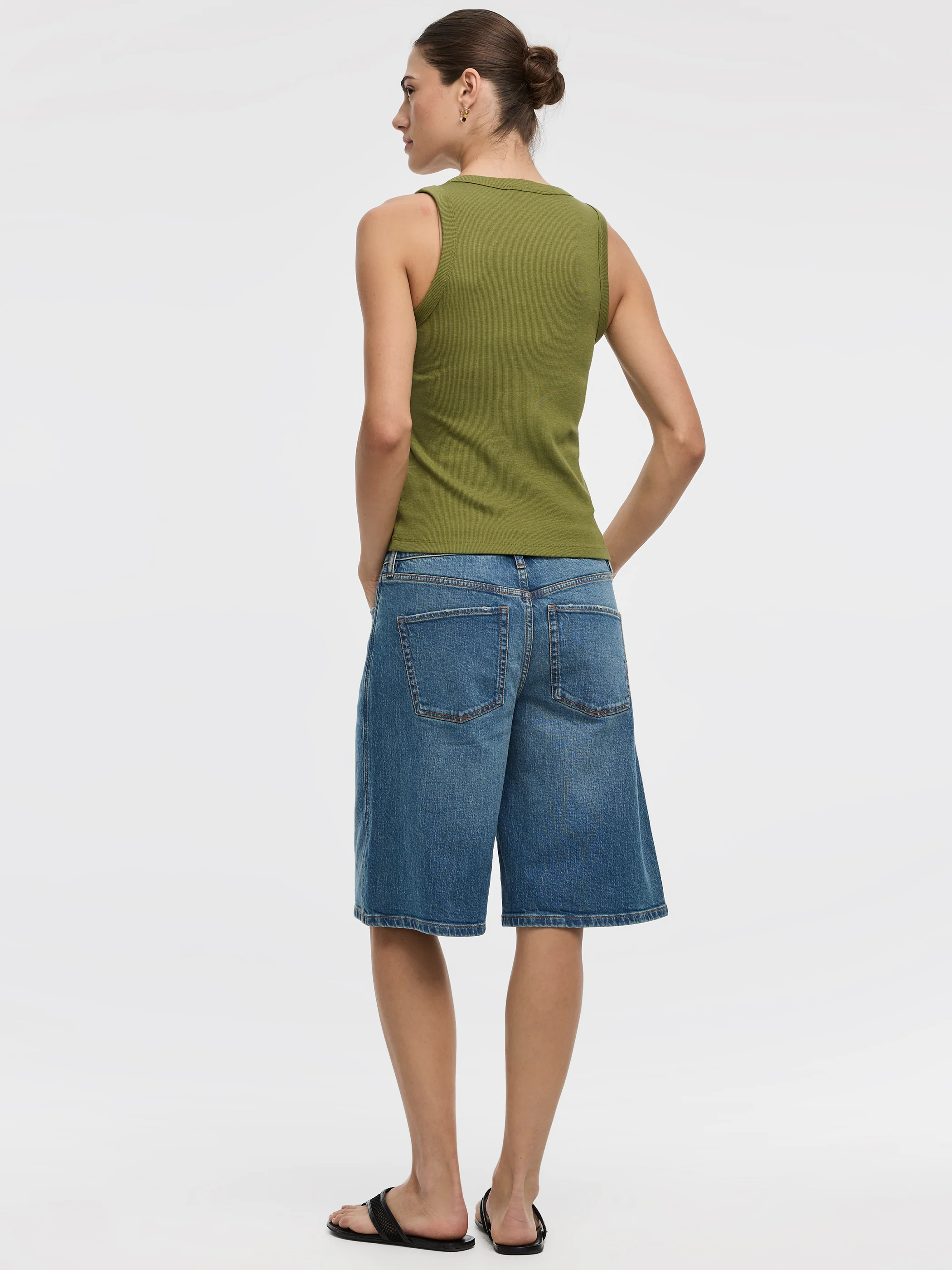 Scoop-Neck Ribbed Tank - Image 19