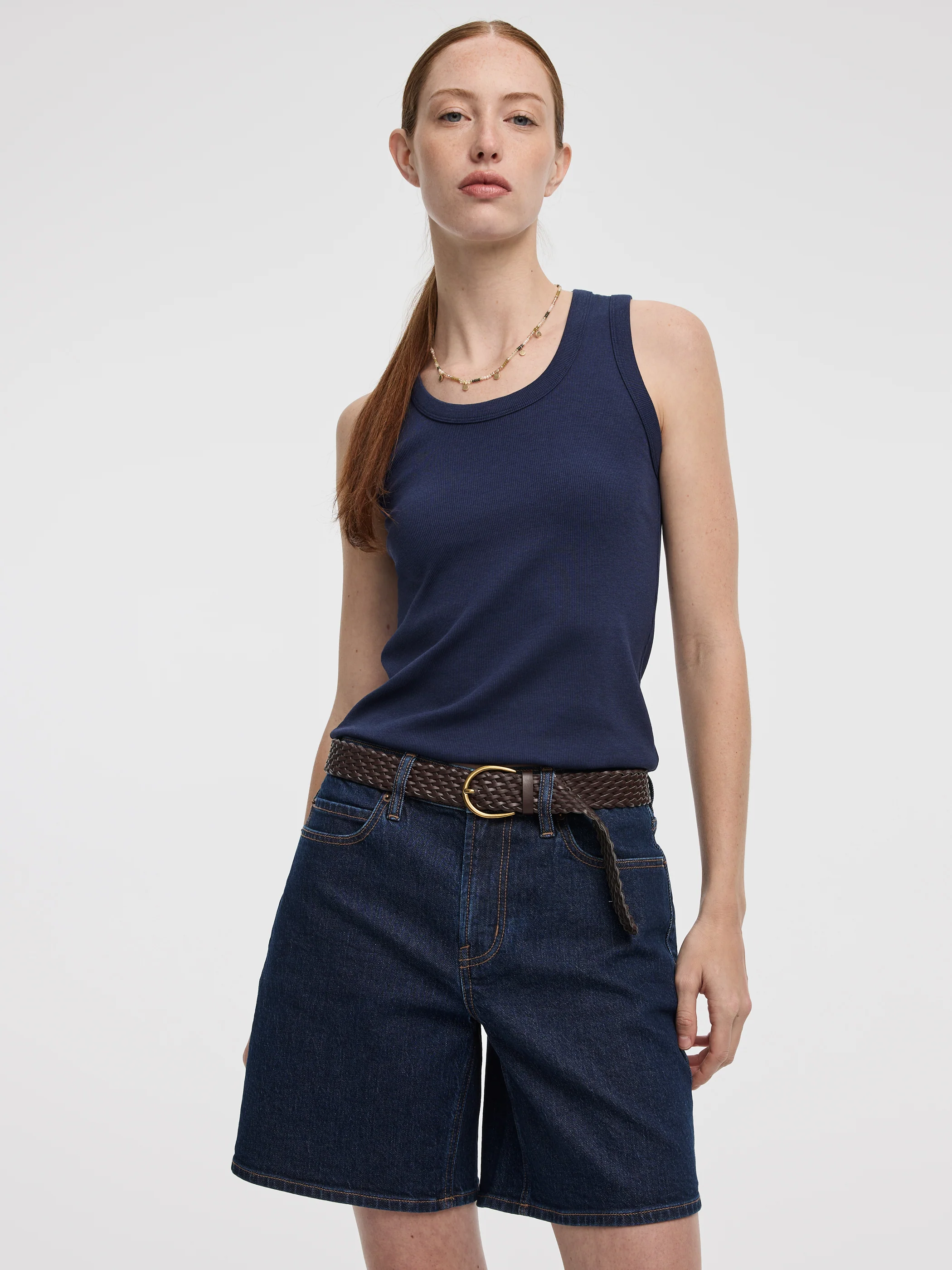 Scoop-Neck Ribbed Tank - Image 21