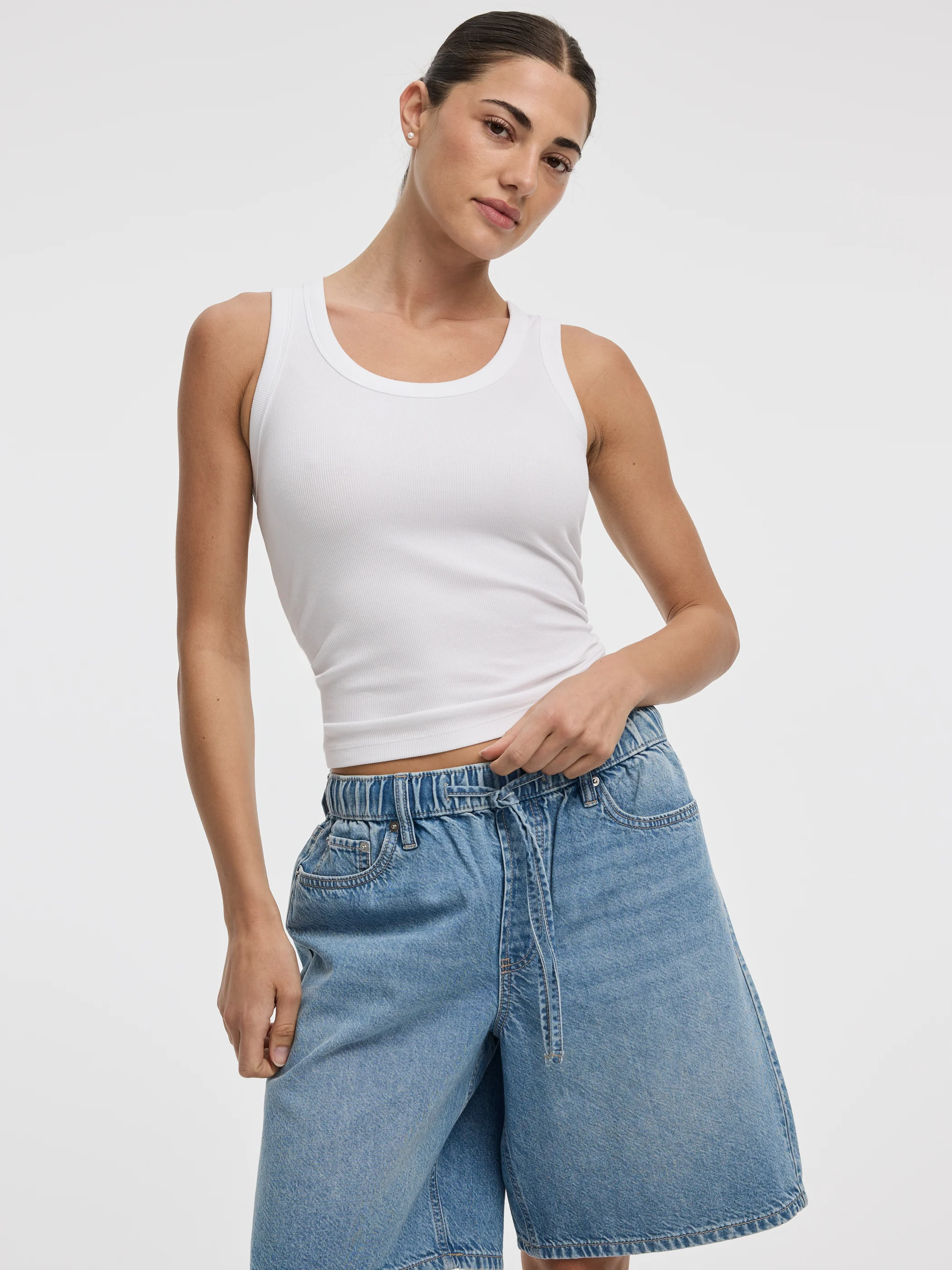Scoop-Neck Ribbed Tank - Image 5