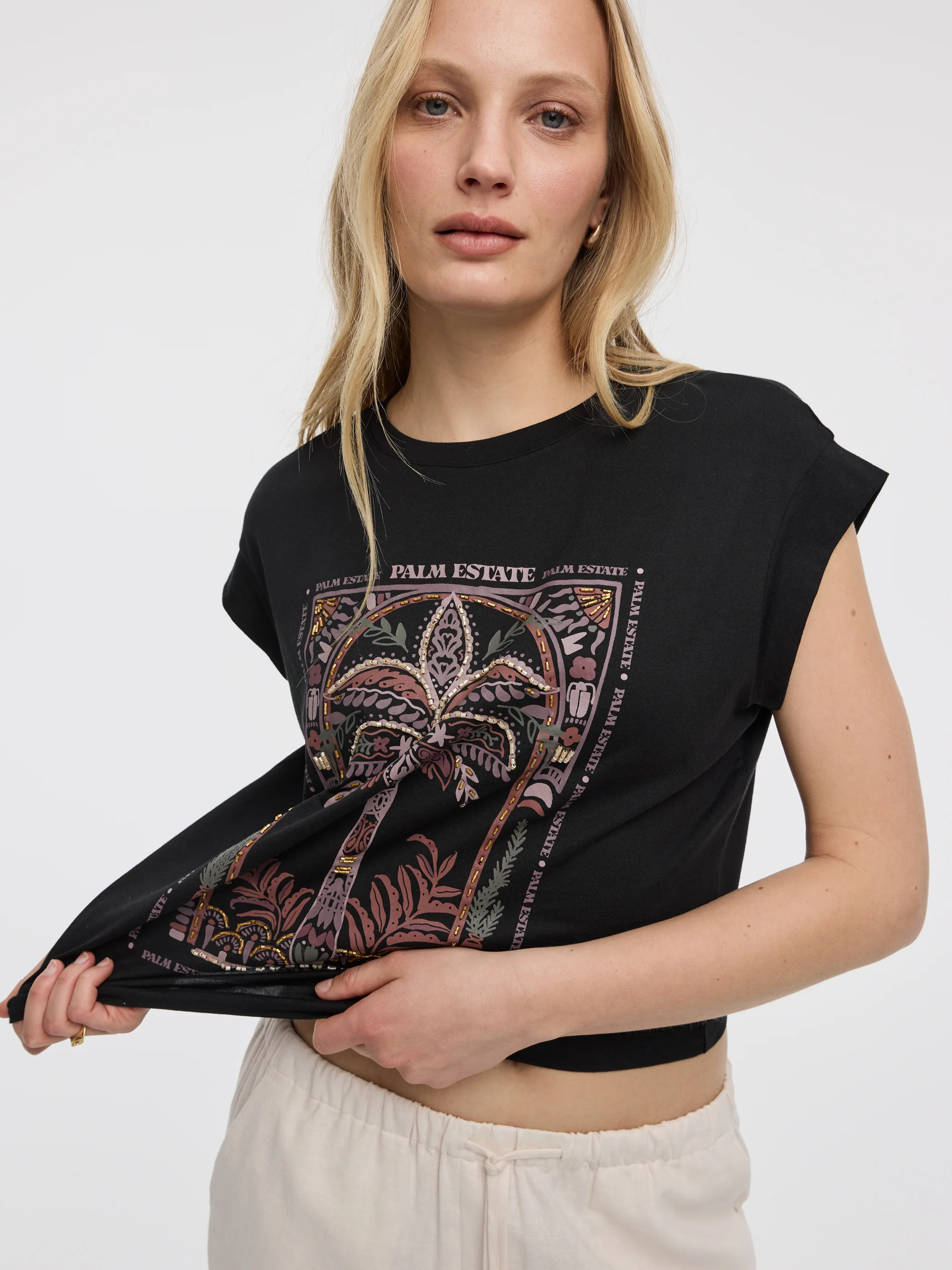 Extended-Sleeve Crew-Neck Tee - Image 4