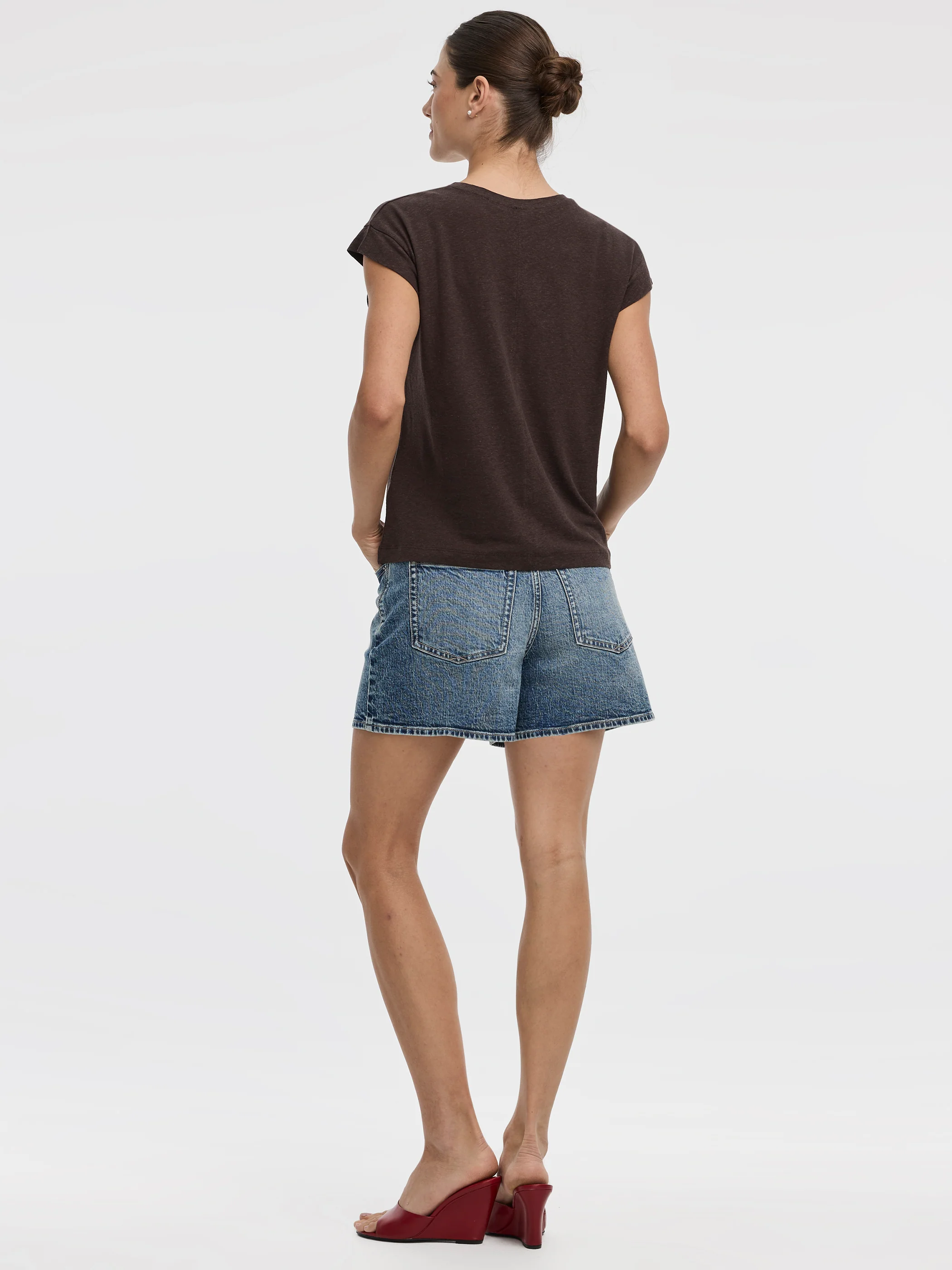 Linen-Blend Extended-Sleeve Crew-Neck Tee - Image 7