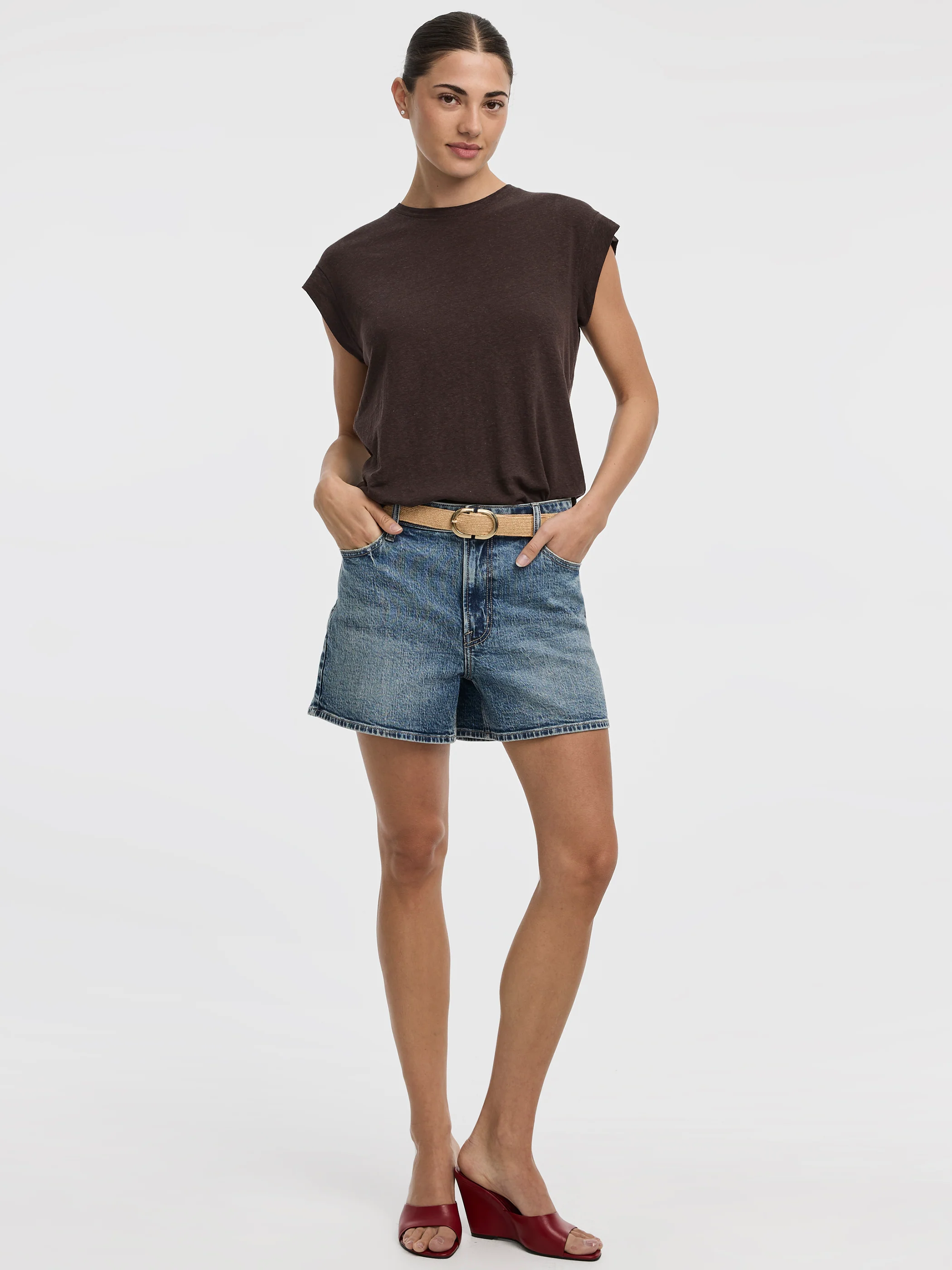 Linen-Blend Extended-Sleeve Crew-Neck Tee - Image 8