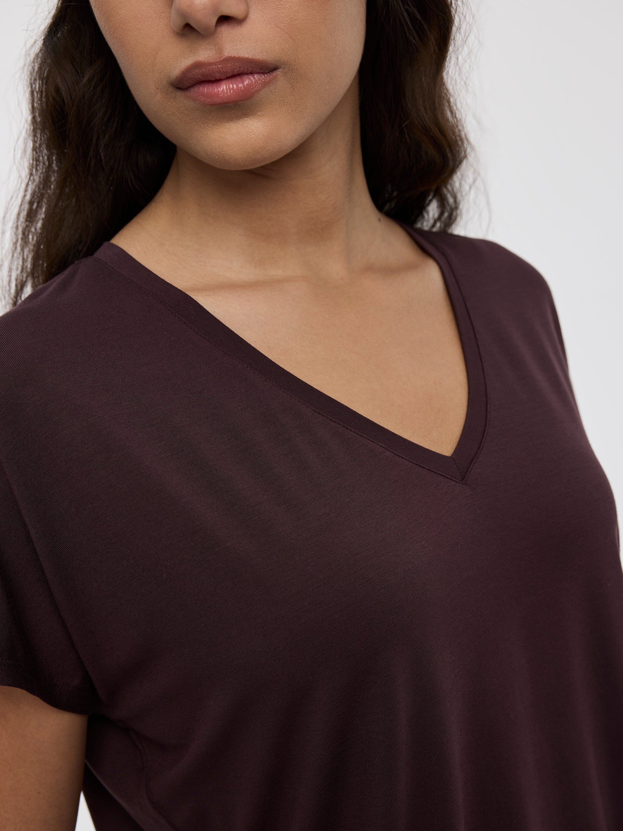 Short-Dolman-Sleeve V-Neck Tee - Image 6