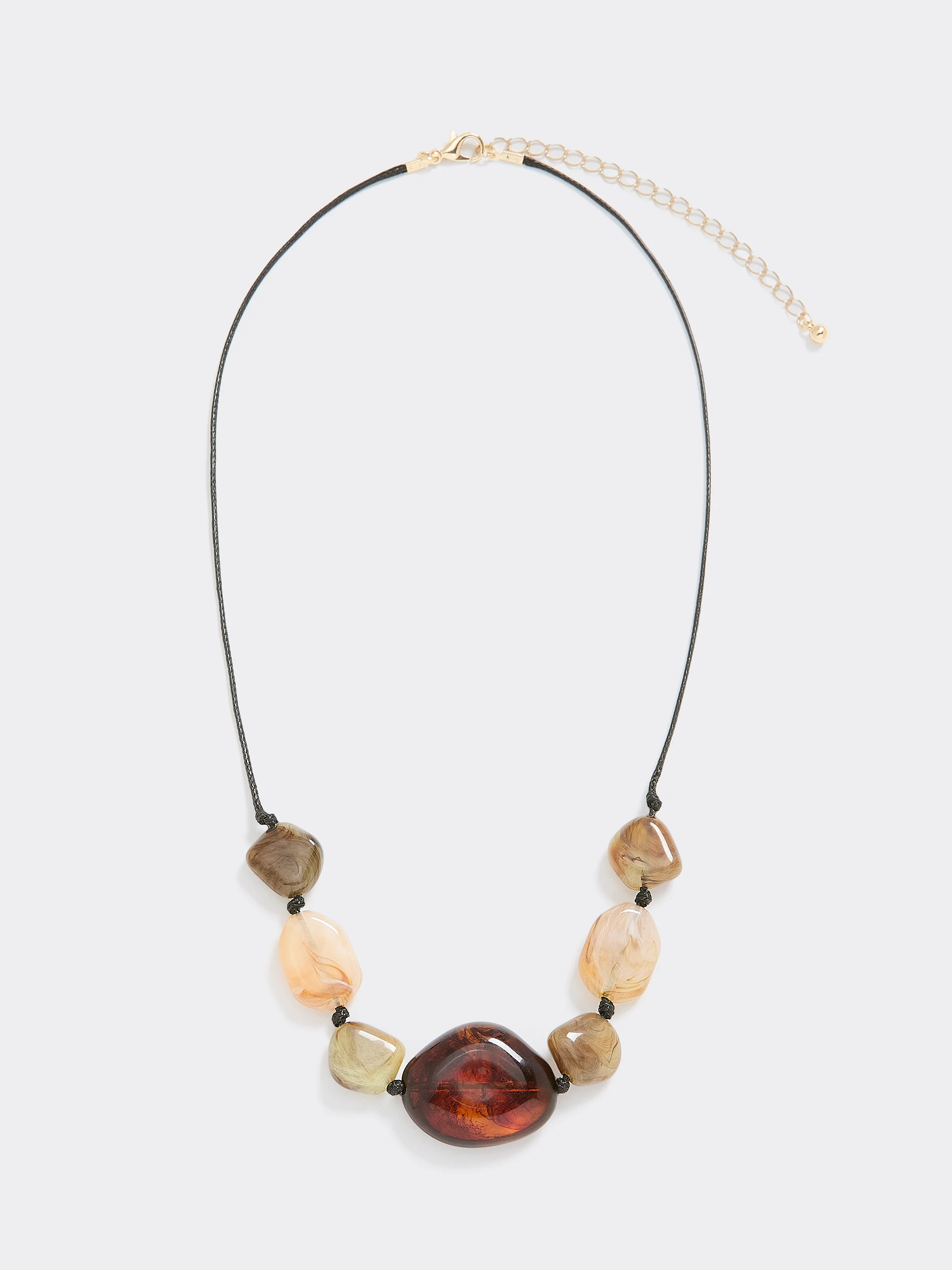 Short Necklace with Resin Stones - Image 2