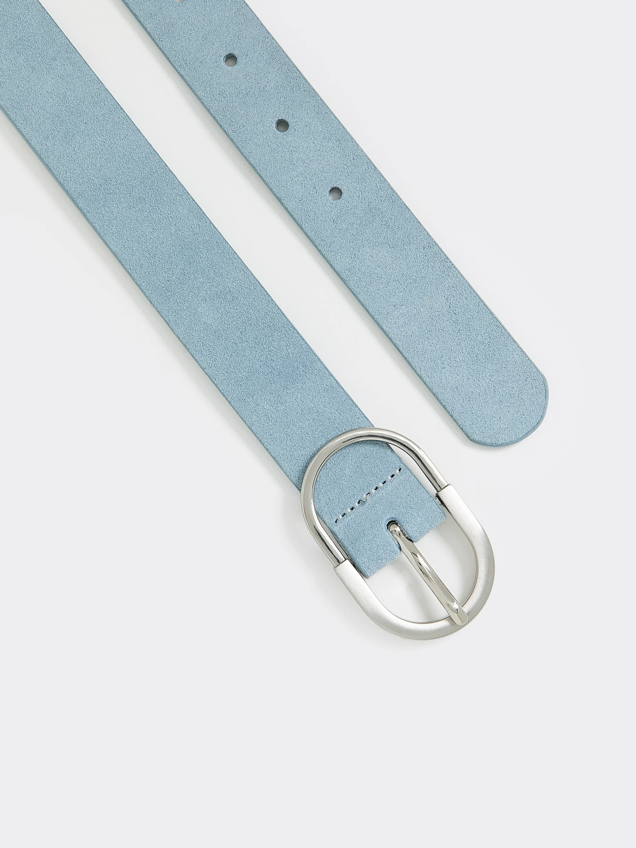 Blue Suede Leather Belt - Image 3