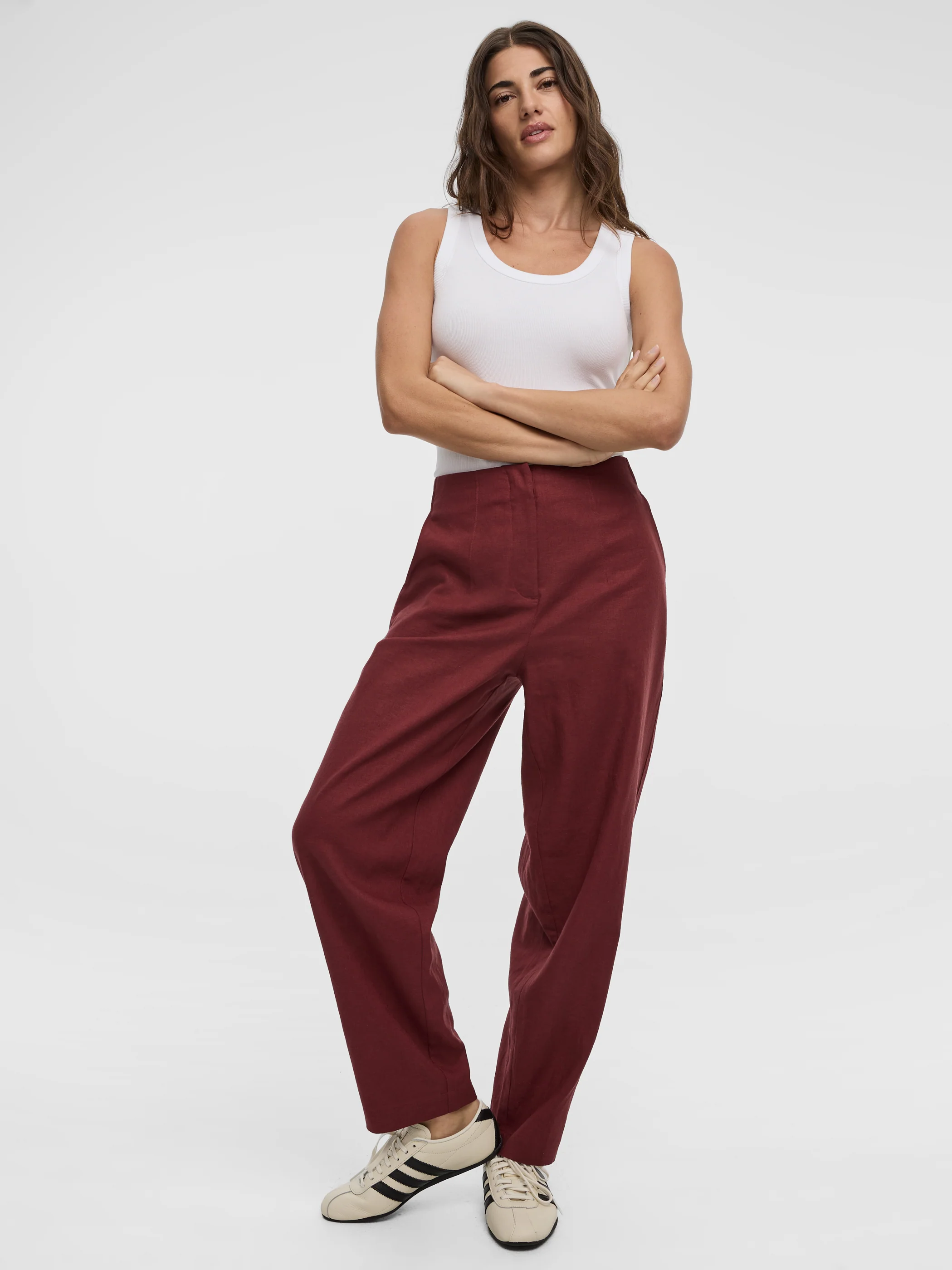 Linen Blend Barrel Pant - Image 15
