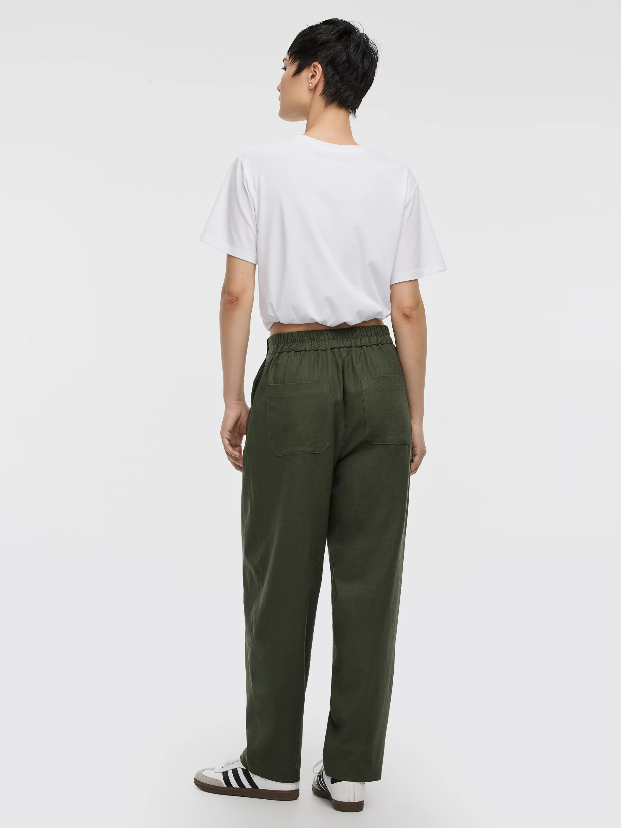 Linen Blend Barrel Pant - Image 9