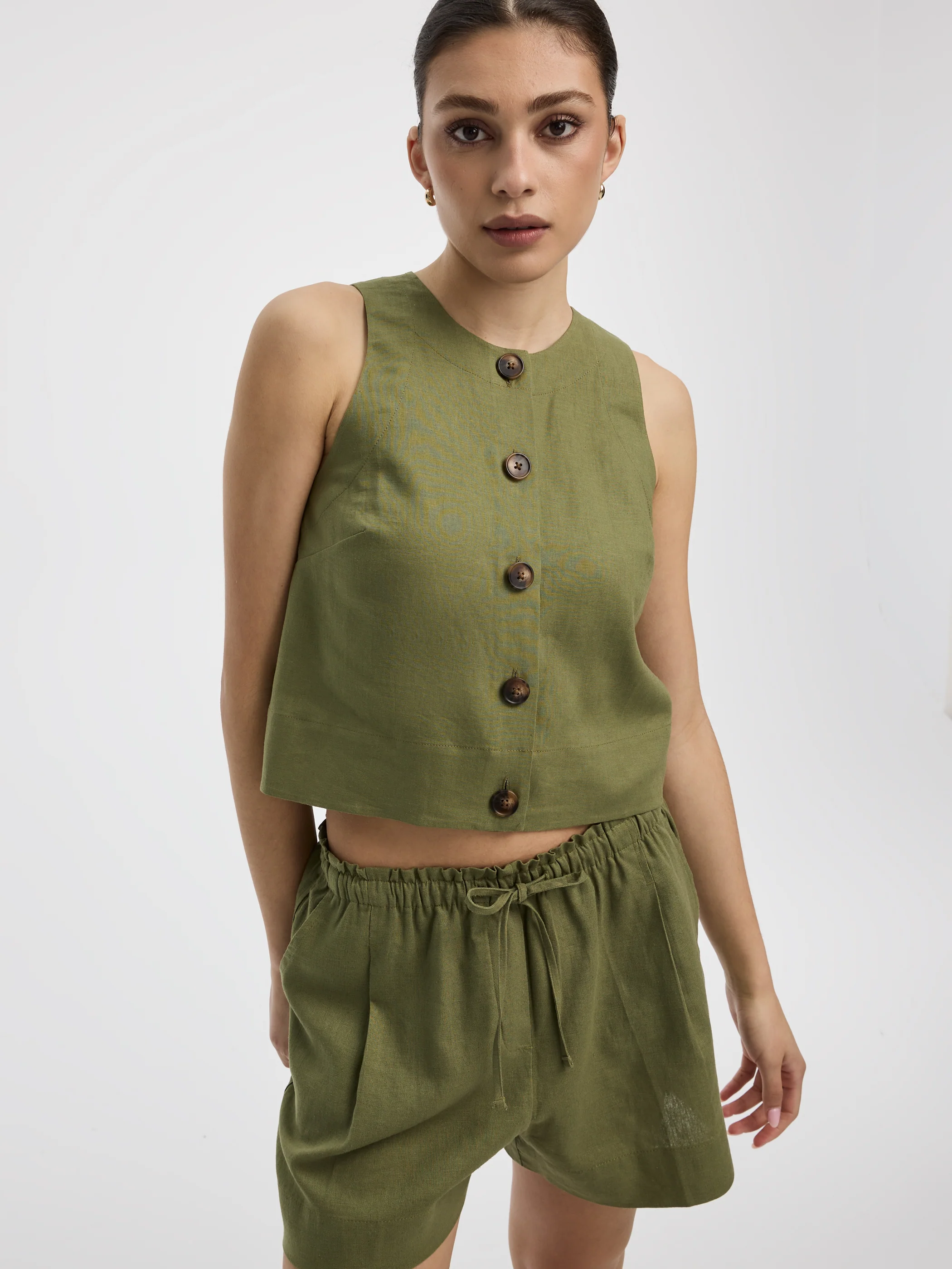 Linen-Blend Vest - Image 12