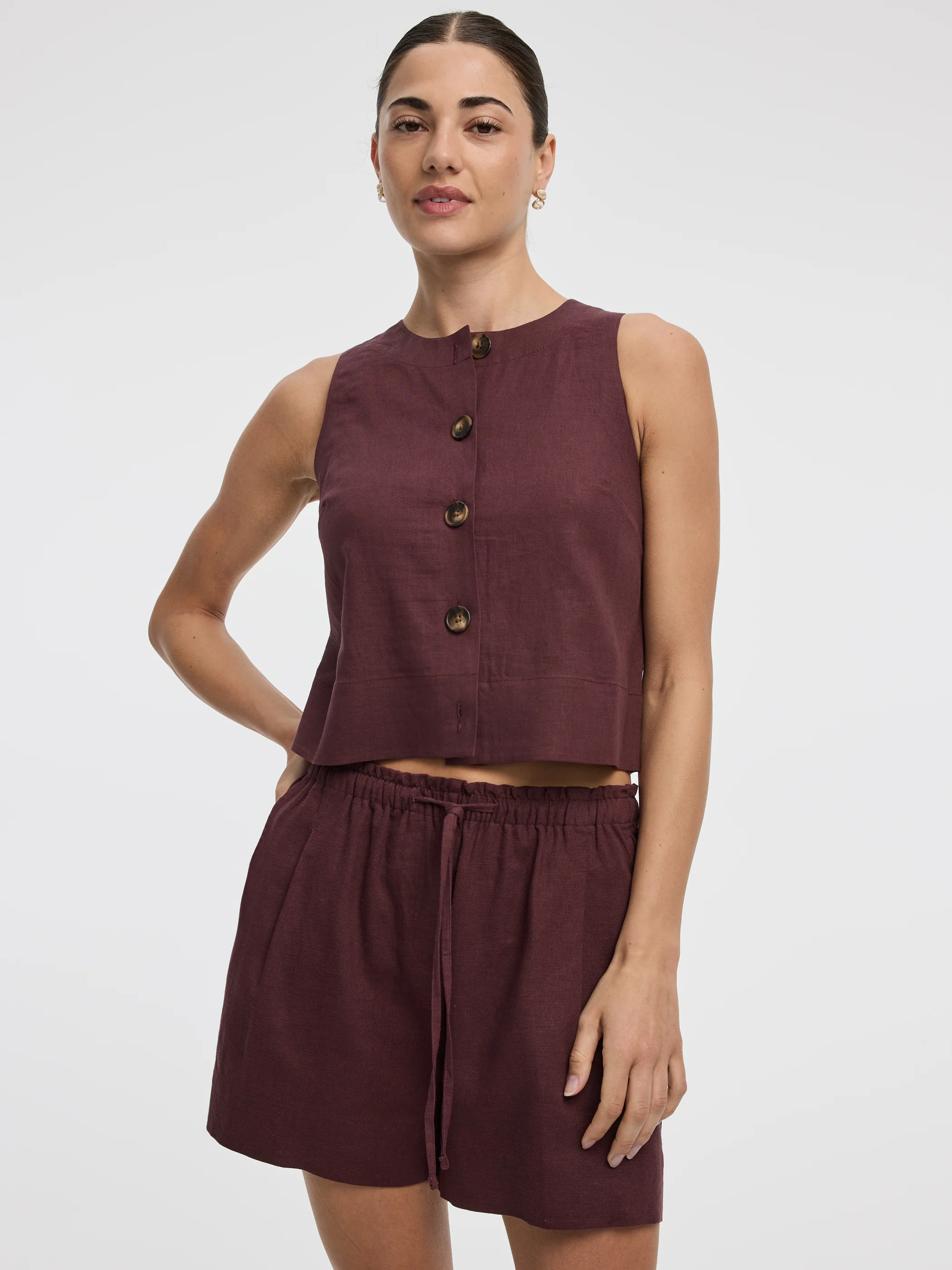 Linen-Blend Vest - Image 13