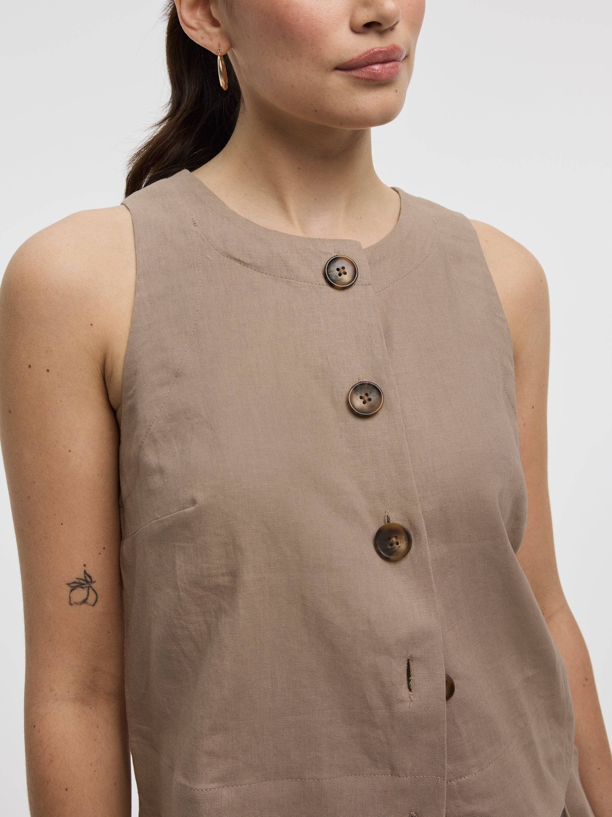 Linen-Blend Vest - Image 6