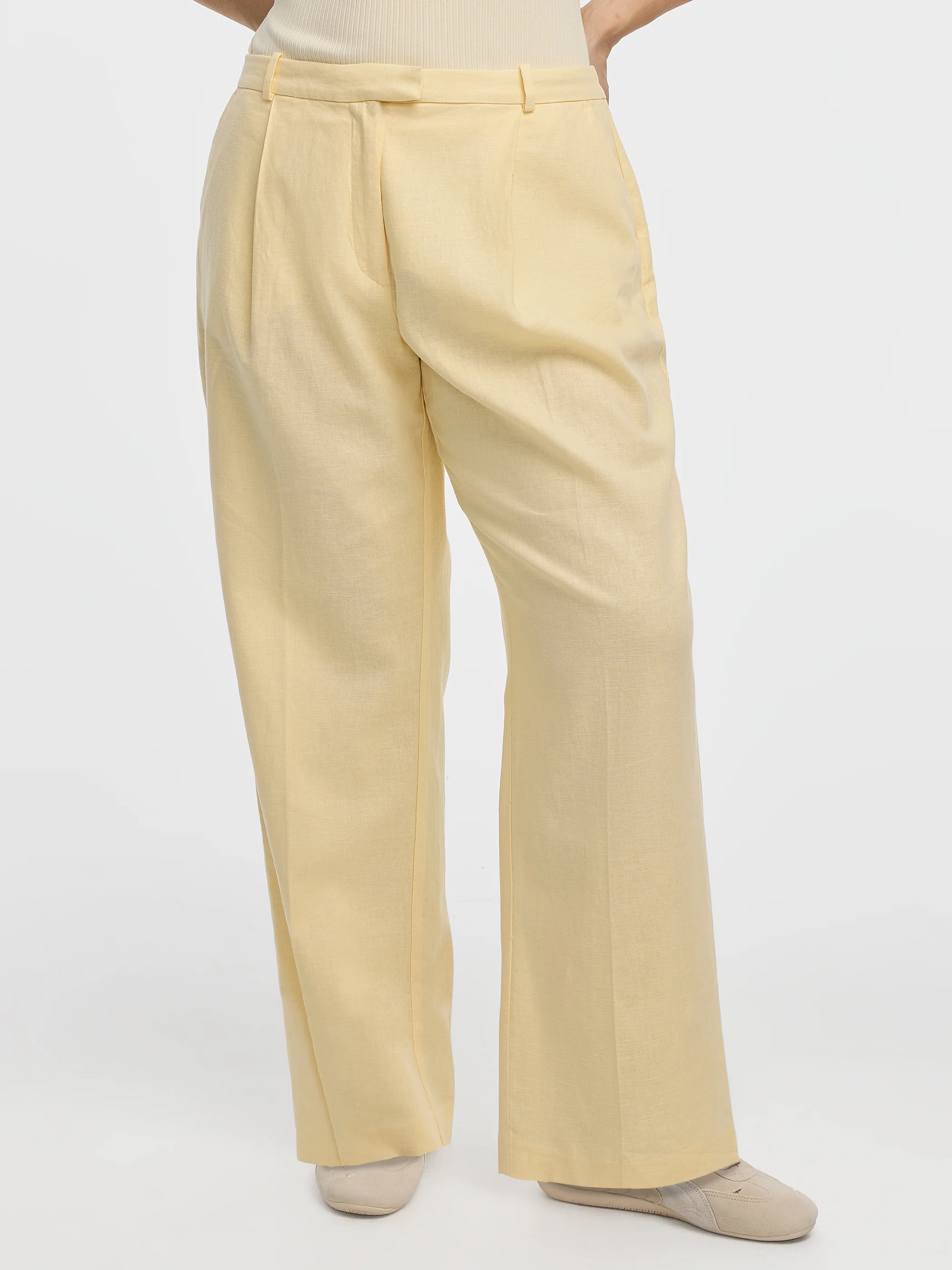 Linen-Blend Straight-Leg High-Rise Pant - Curvy Fit - Image 17