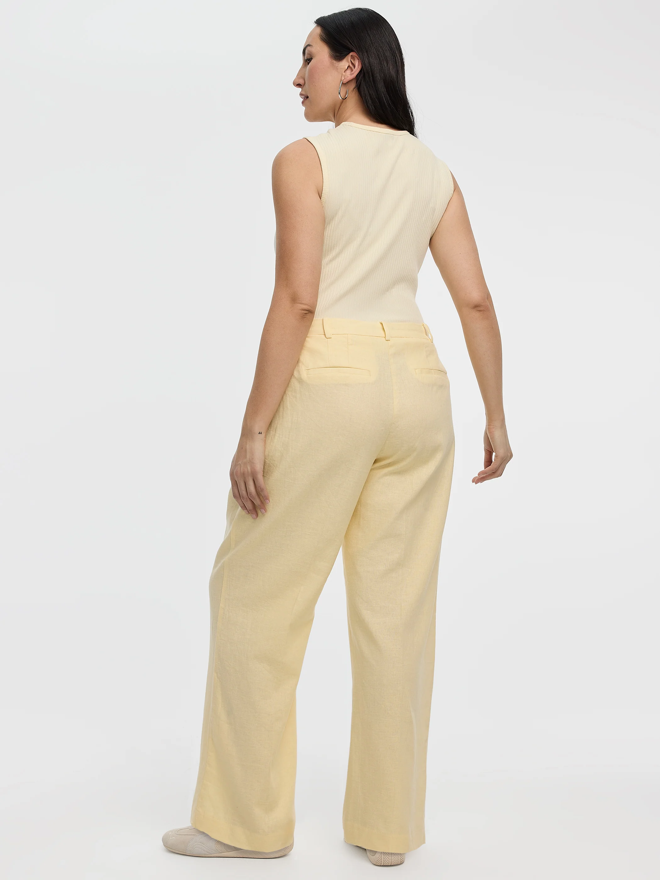 Linen-Blend Straight-Leg High-Rise Pant - Curvy Fit - Image 19