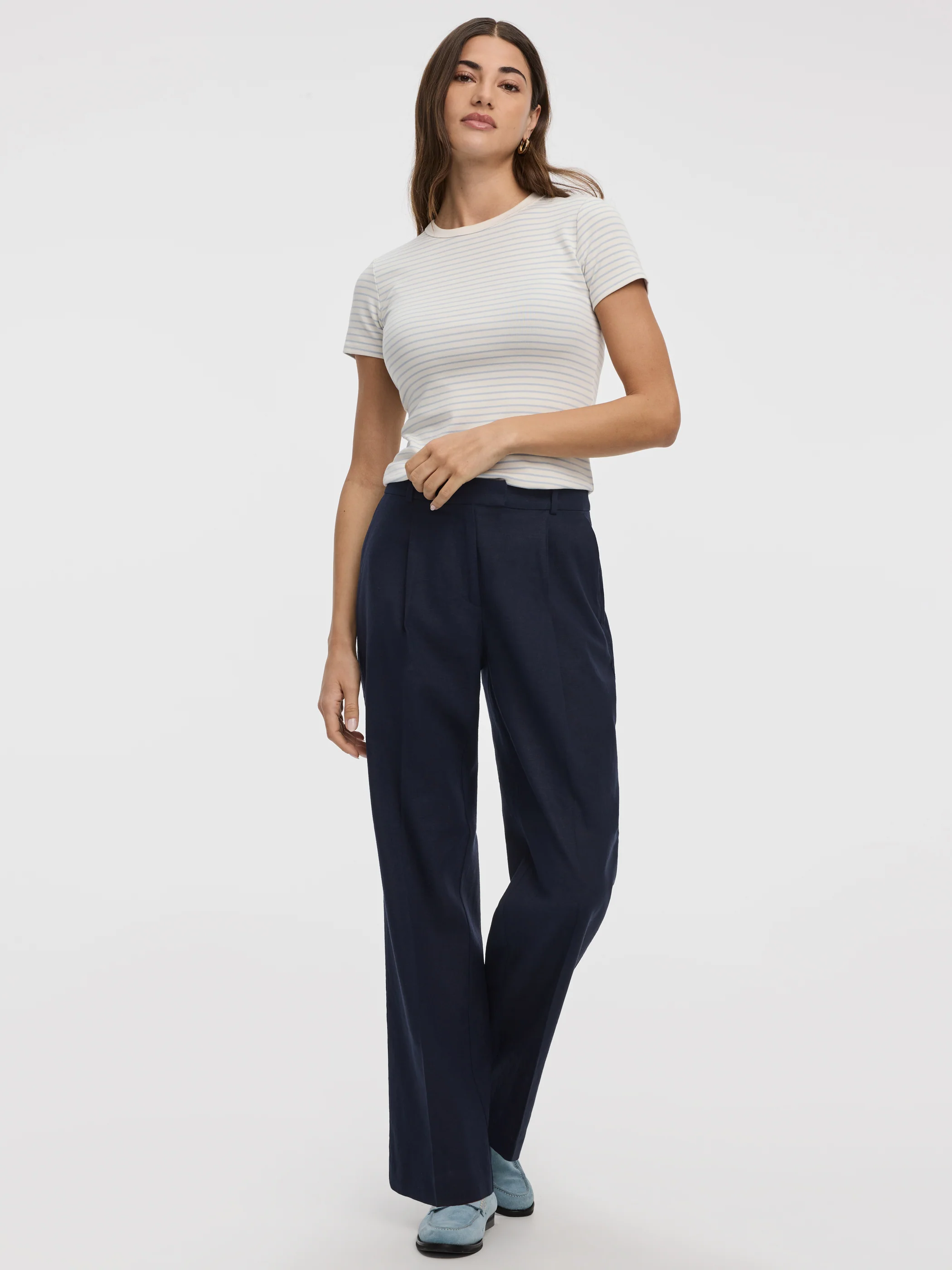 Linen-Blend Straight-Leg High-Rise Pant - Image 11