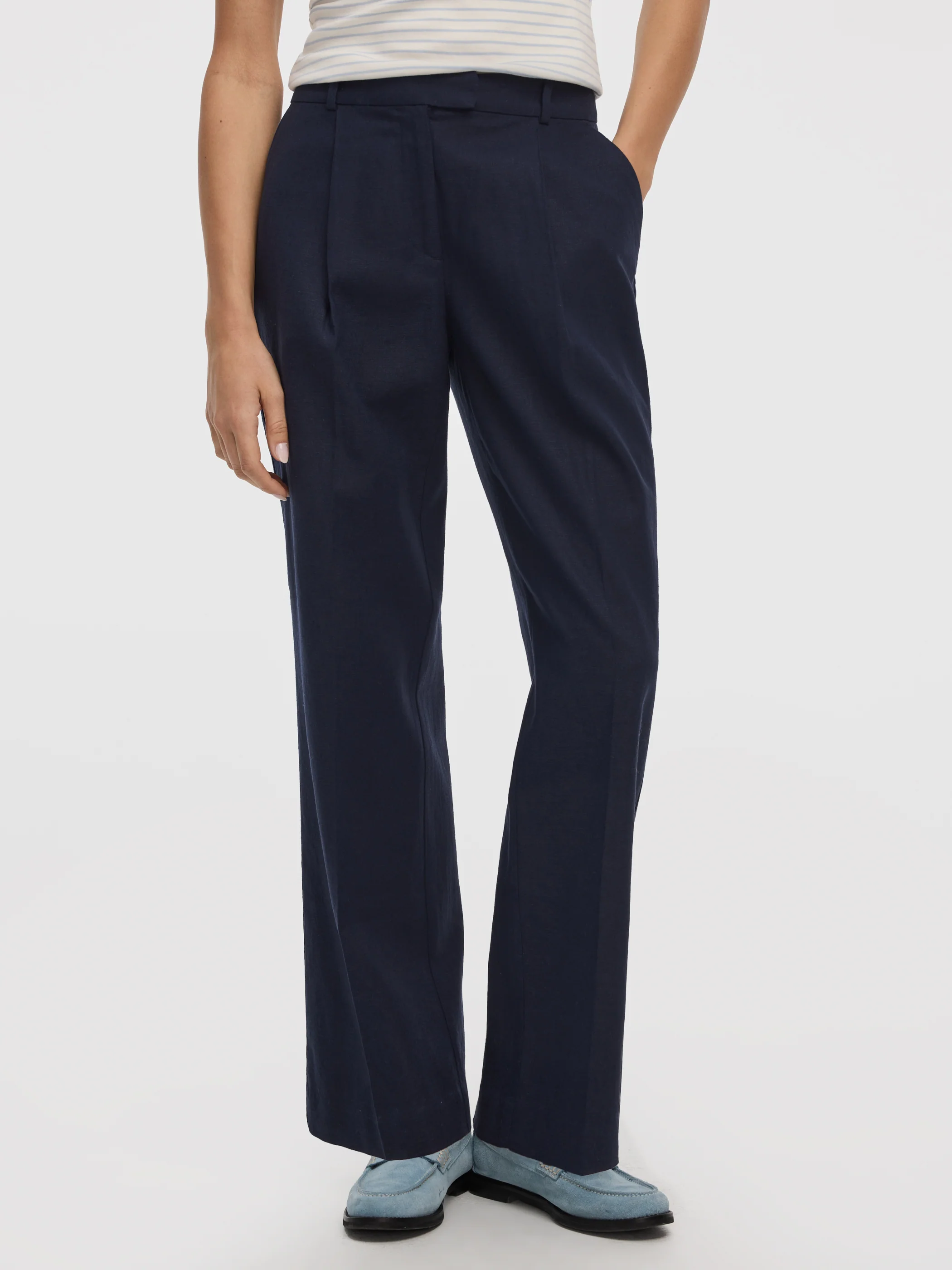 Linen-Blend Straight-Leg High-Rise Pant - Image 12