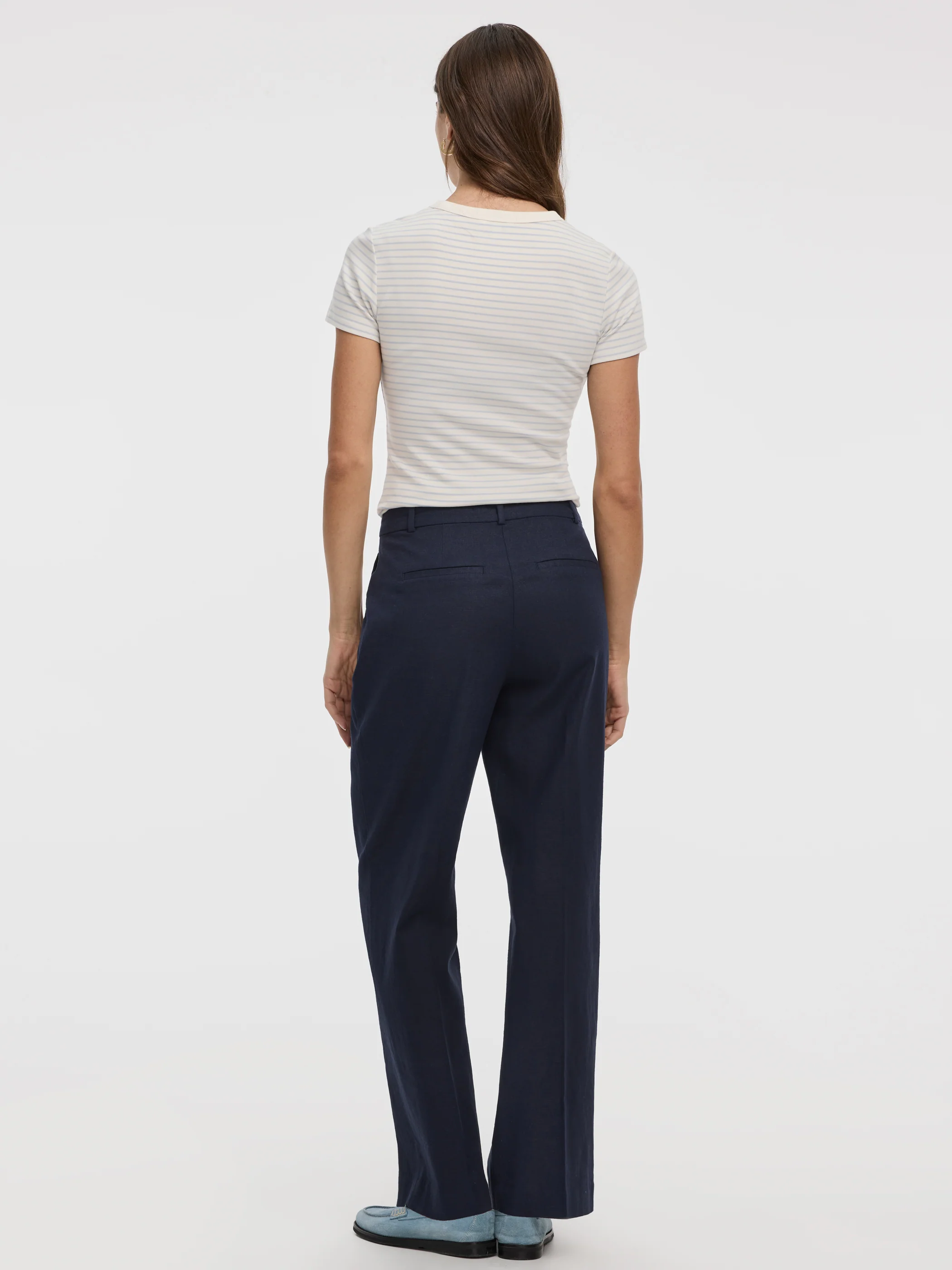 Linen-Blend Straight-Leg High-Rise Pant - Image 14