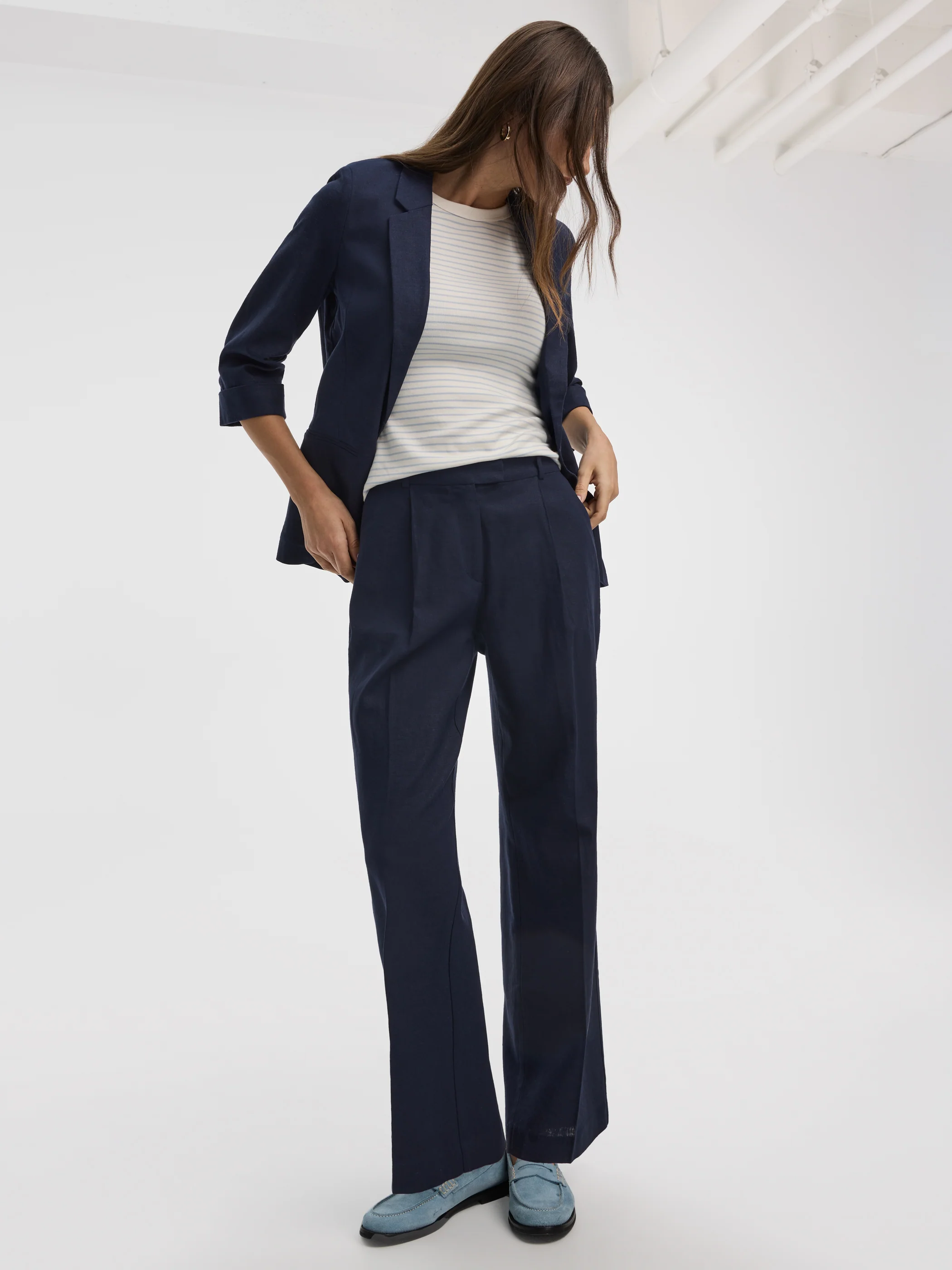 Linen-Blend Straight-Leg High-Rise Pant - Image 15