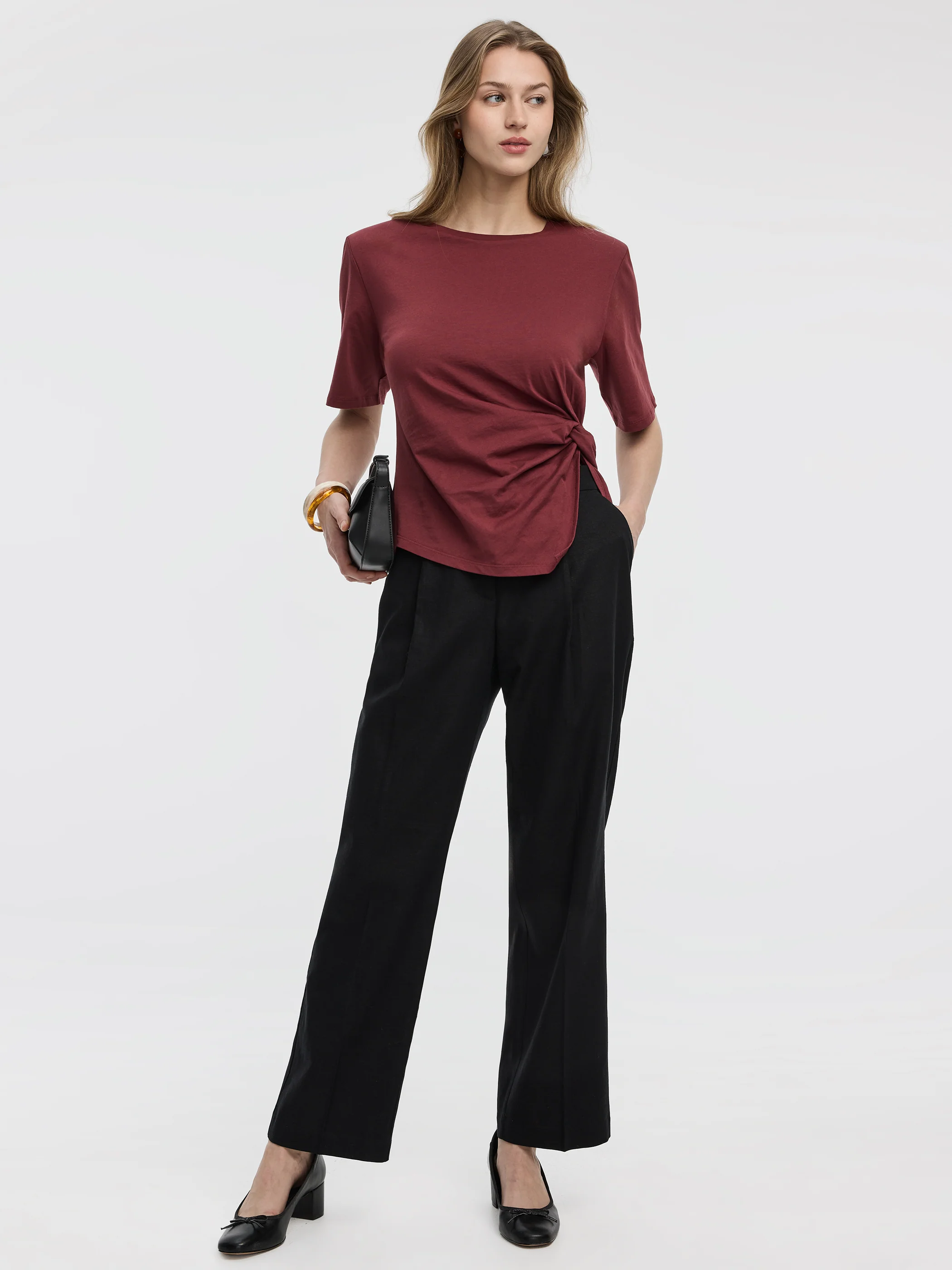 Linen-Blend Straight-Leg High-Rise Pant - Image 5