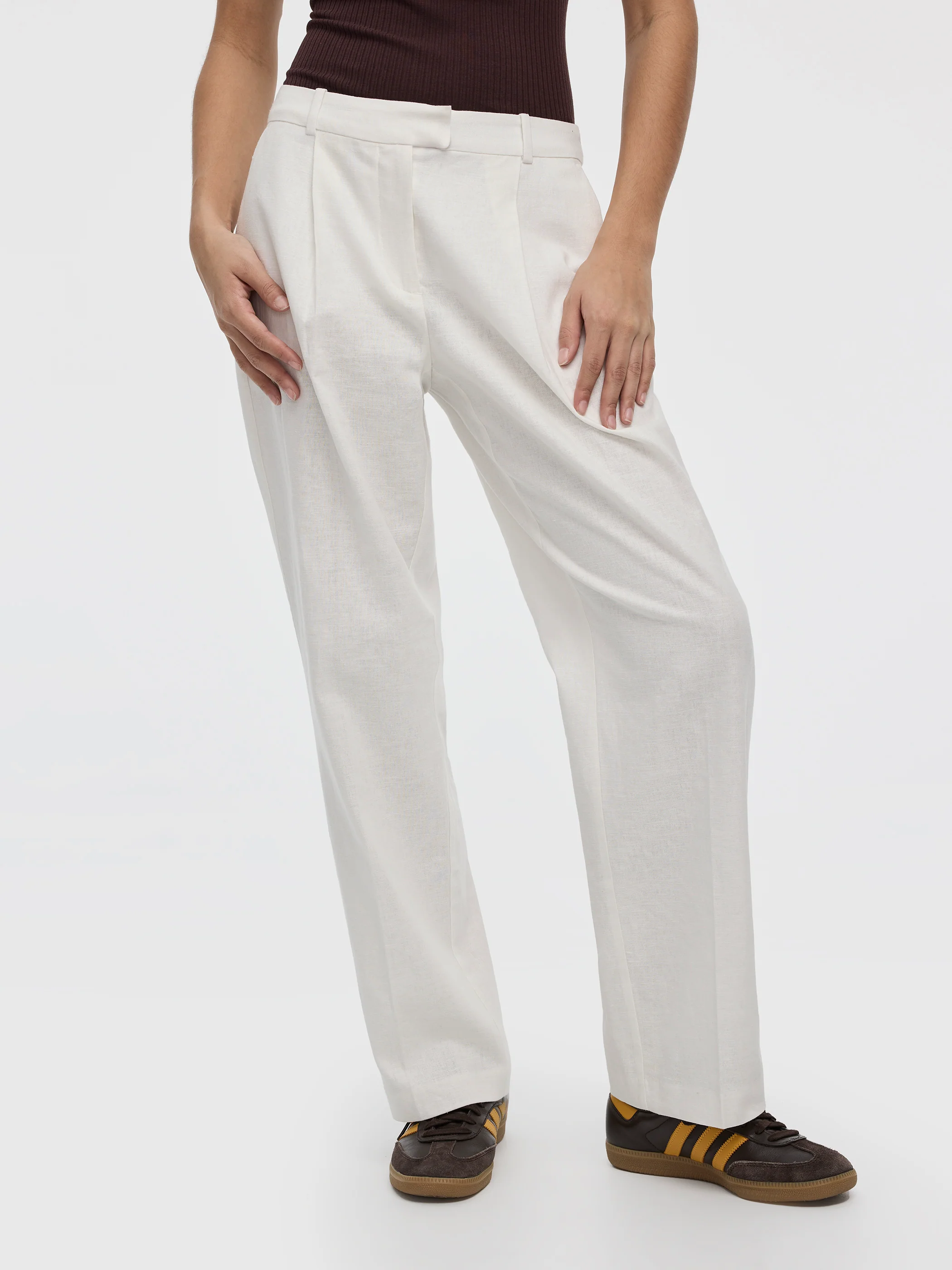 Linen-Blend Straight-Leg High-Rise Pant - Image 7
