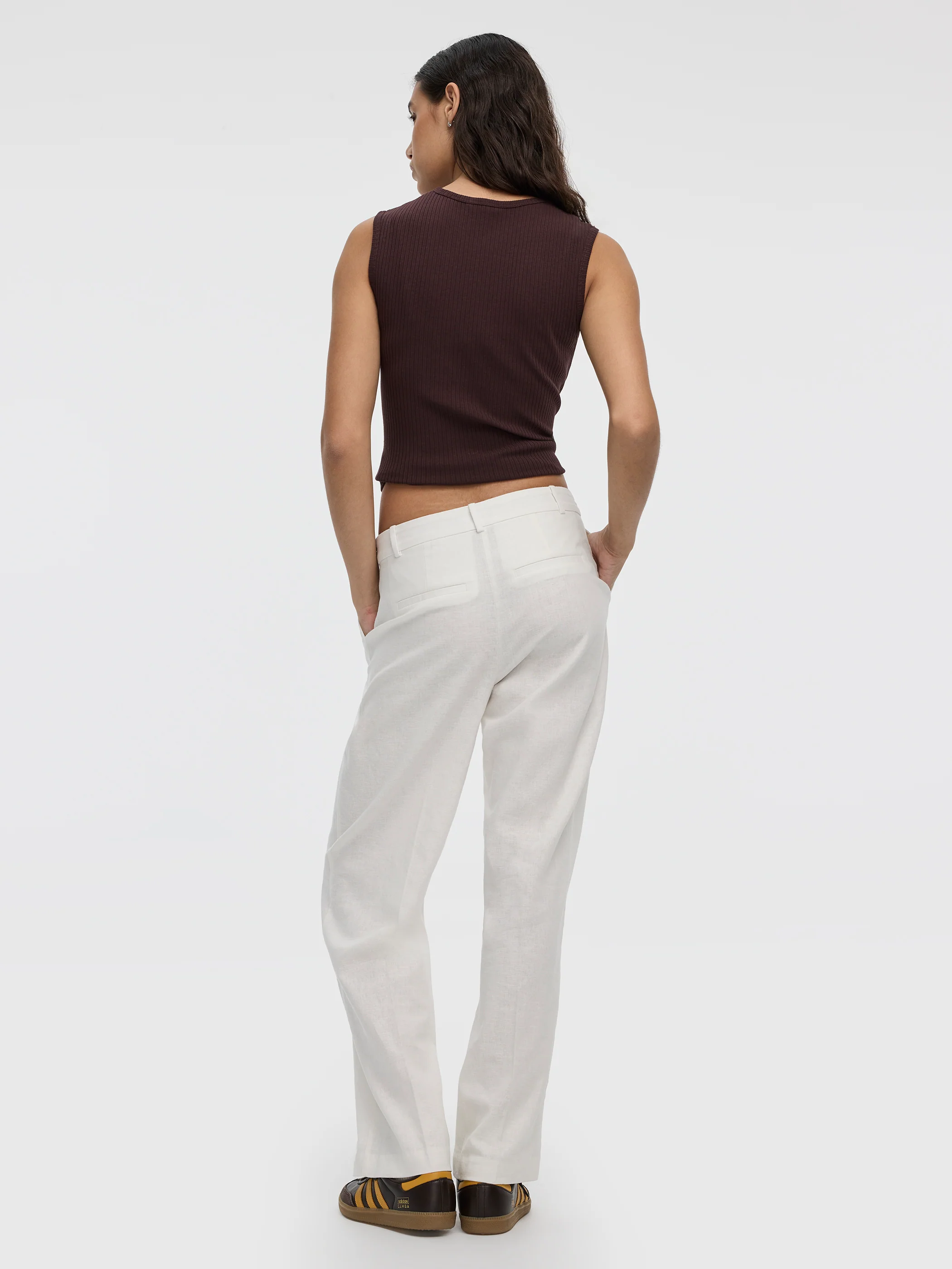 Linen-Blend Straight-Leg High-Rise Pant - Image 9