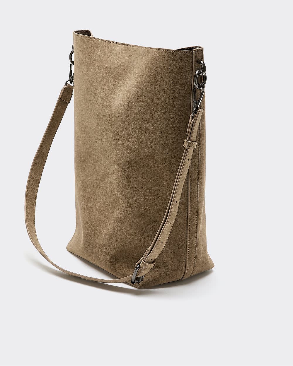 Faux Suede Bucket Bag - Image 6