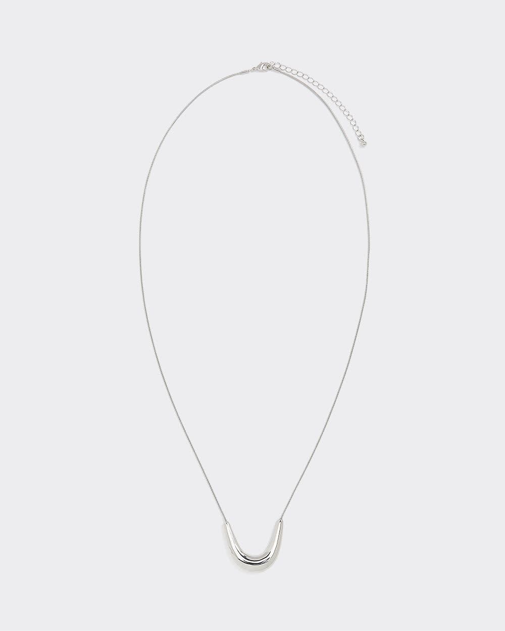 Long Necklace with U-Shaped Pendant - Image 2