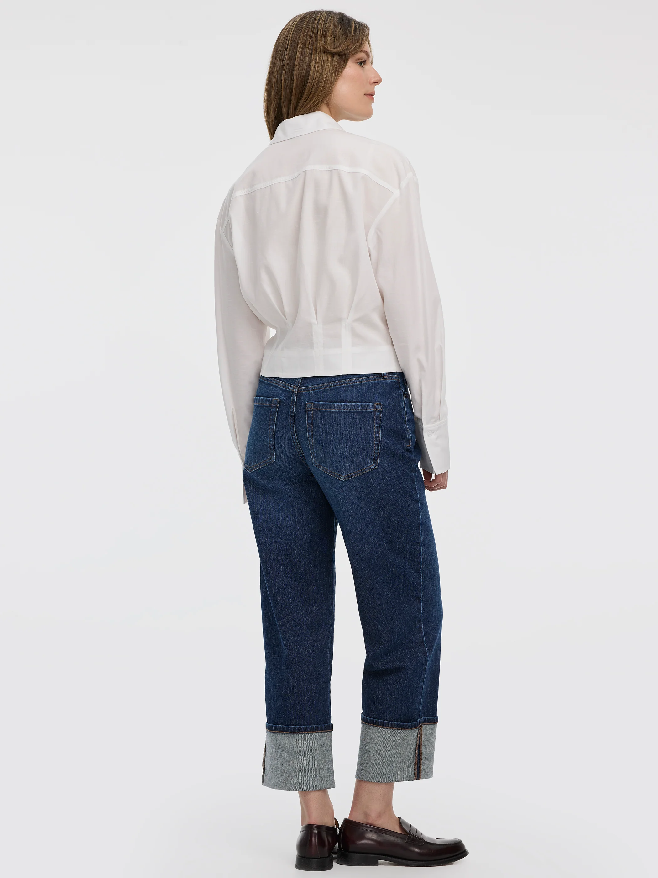 Long-Sleeve Shirt with Cinched Waist - Image 3