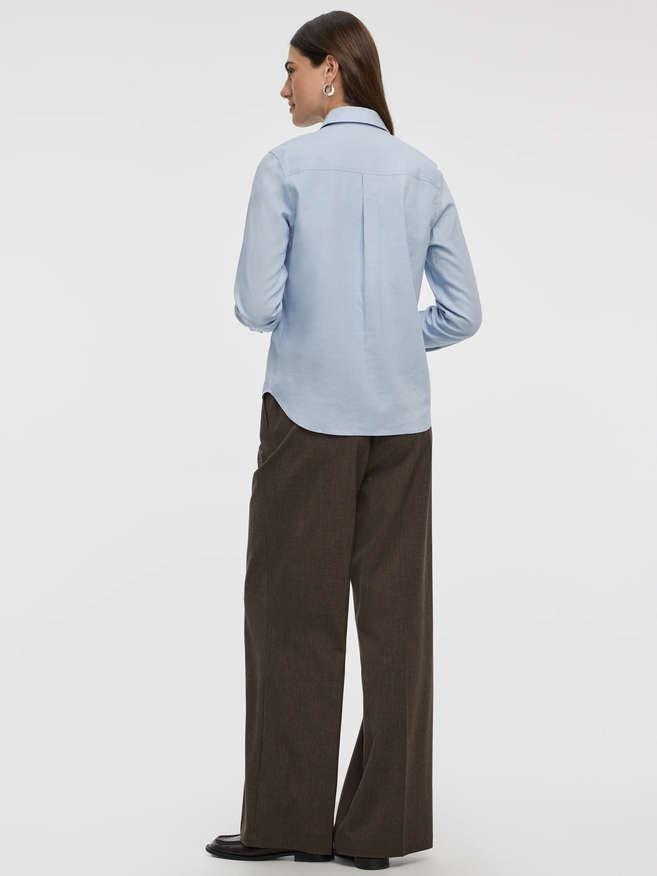 Long-Sleeve Linen-Blend Shirt - Image 3