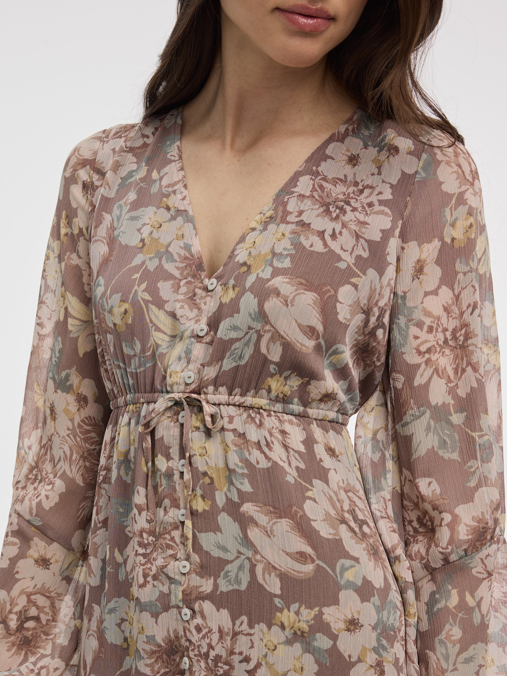 Long-Sleeve Maxi Tiered Dress - Image 4