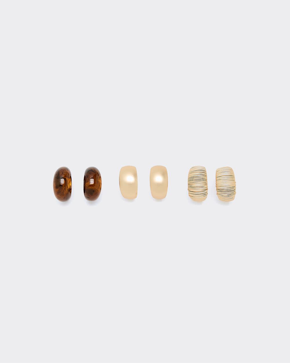 Matte Hoops - 3 Pairs - Image 2