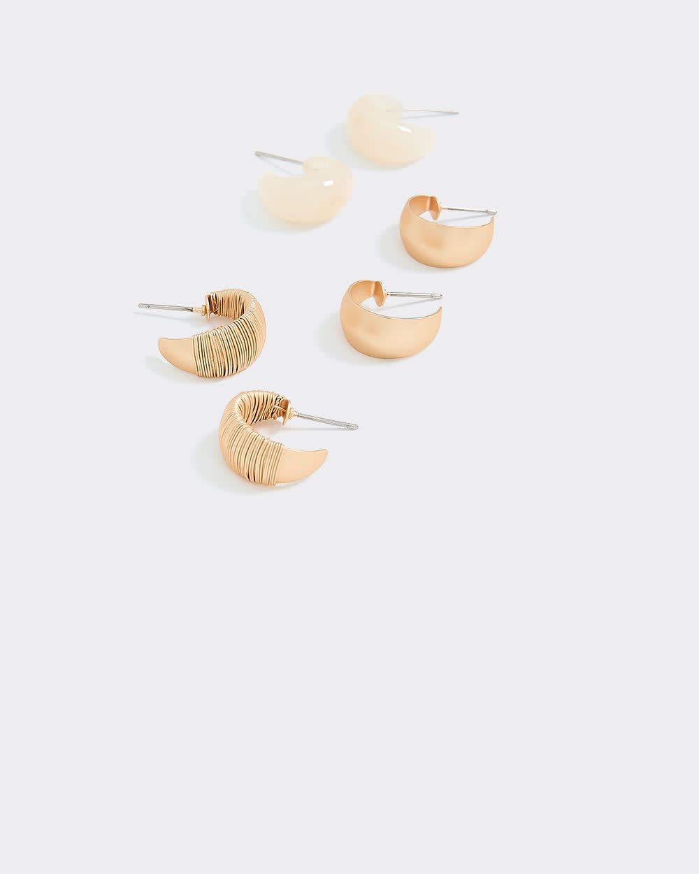 Matte Hoops - 3 Pairs - Image 4