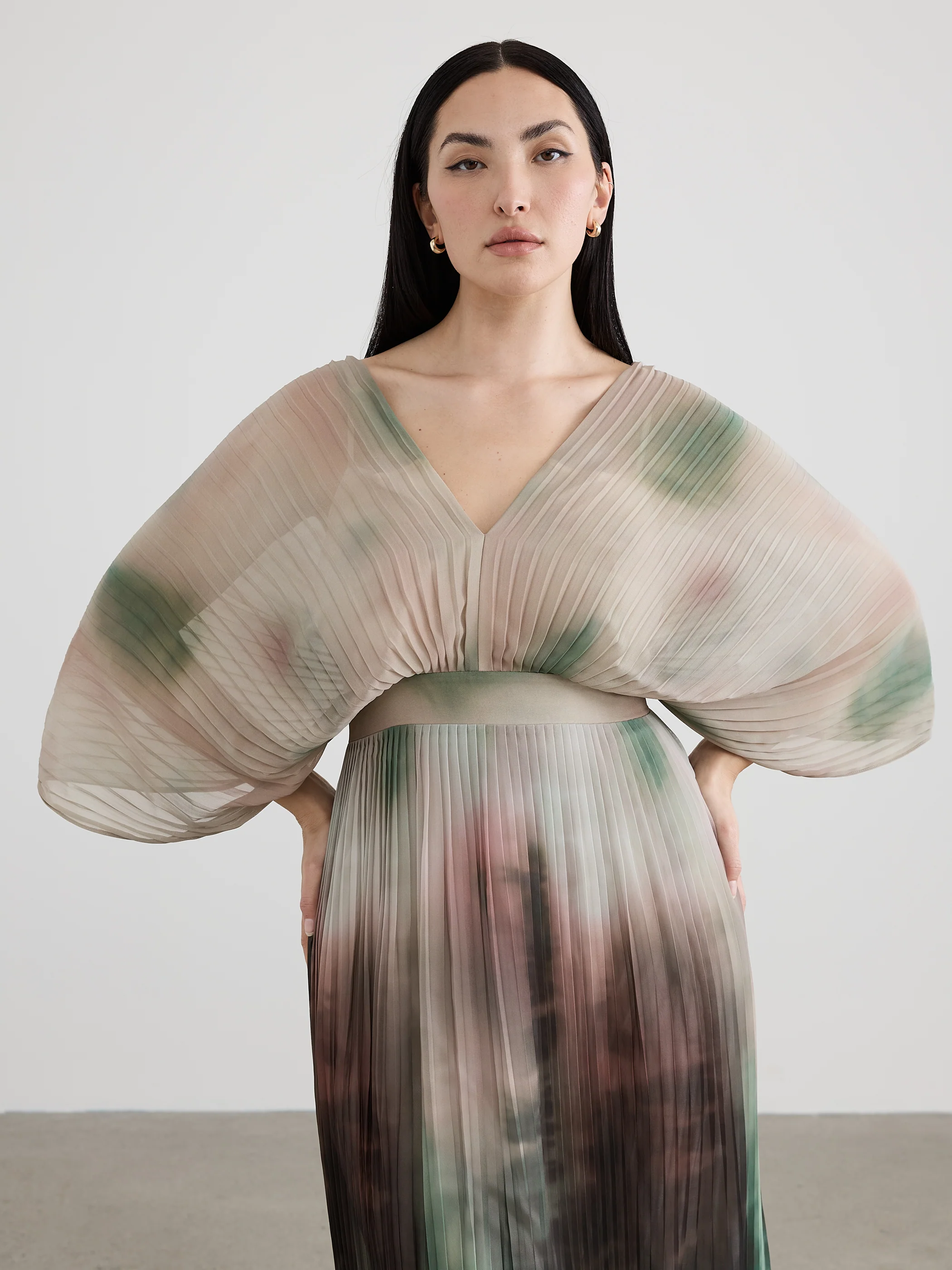 Maxi Dress with V Neckline - Image 2