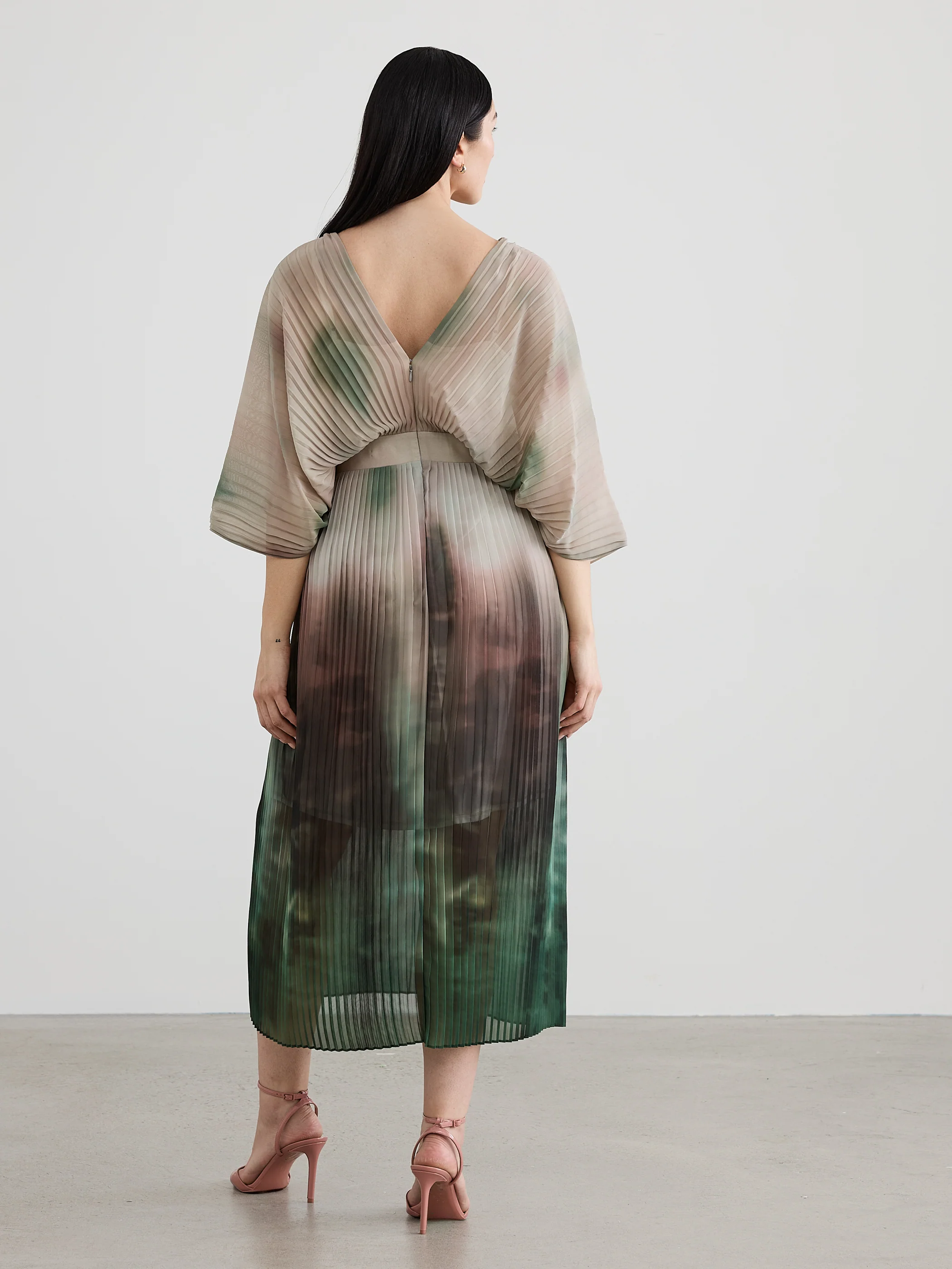 Maxi Dress with V Neckline - Image 3
