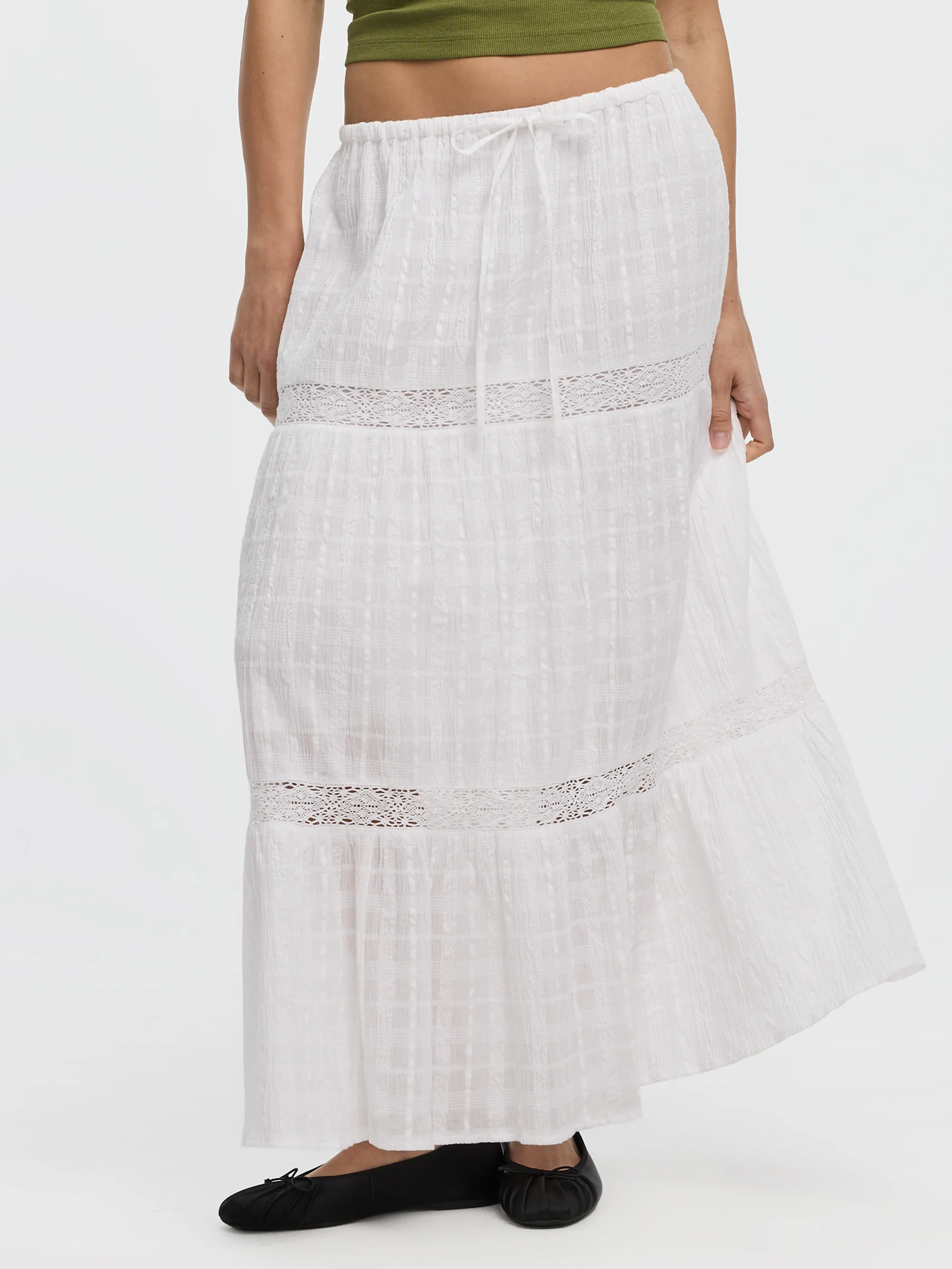 Pull-On Tiered Maxi Skirt - Image 2