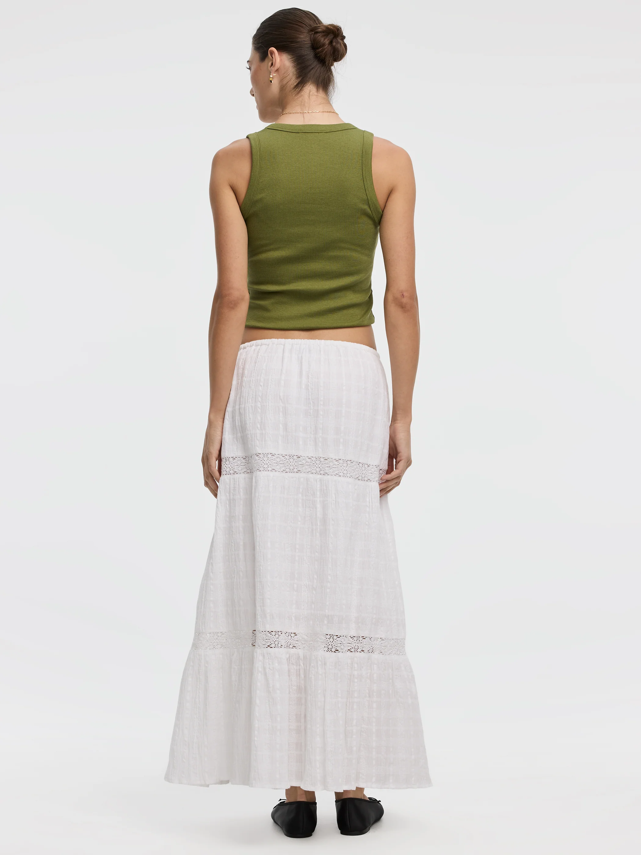 Pull-On Tiered Maxi Skirt - Image 4