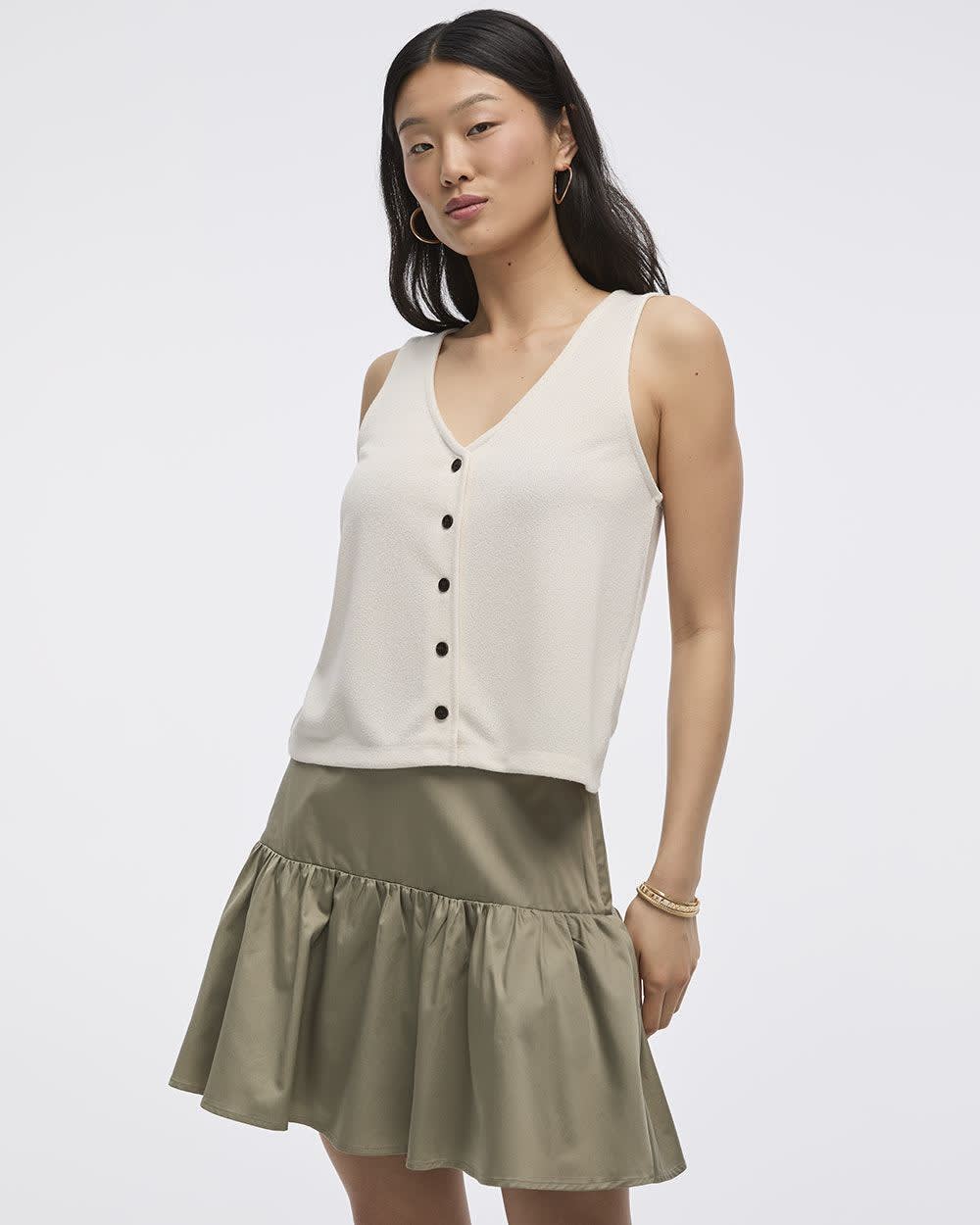 Mini Skirt with Ruffled Hem - Image 5