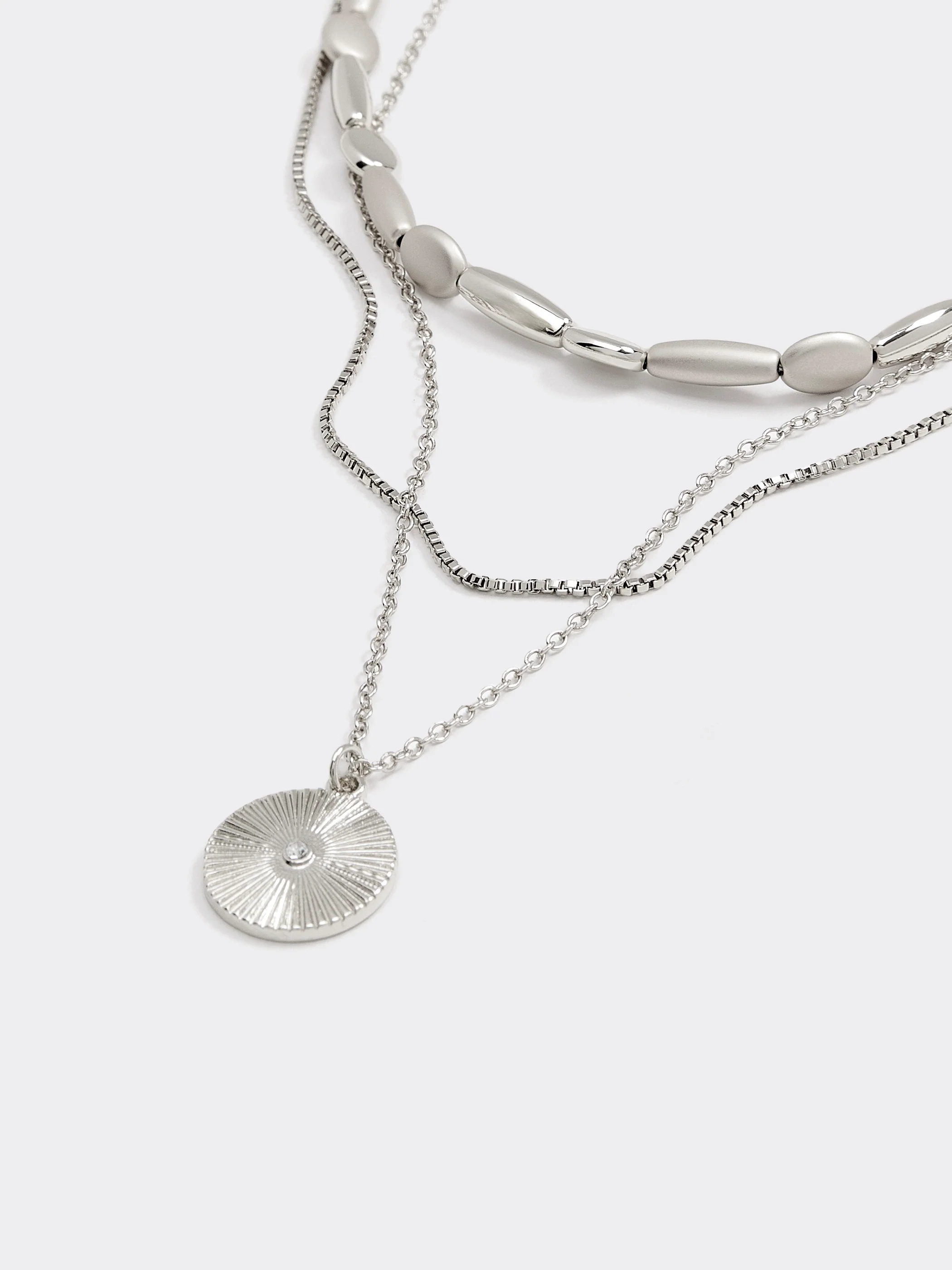 Multilayer Short Necklace with Pendant - Image 2