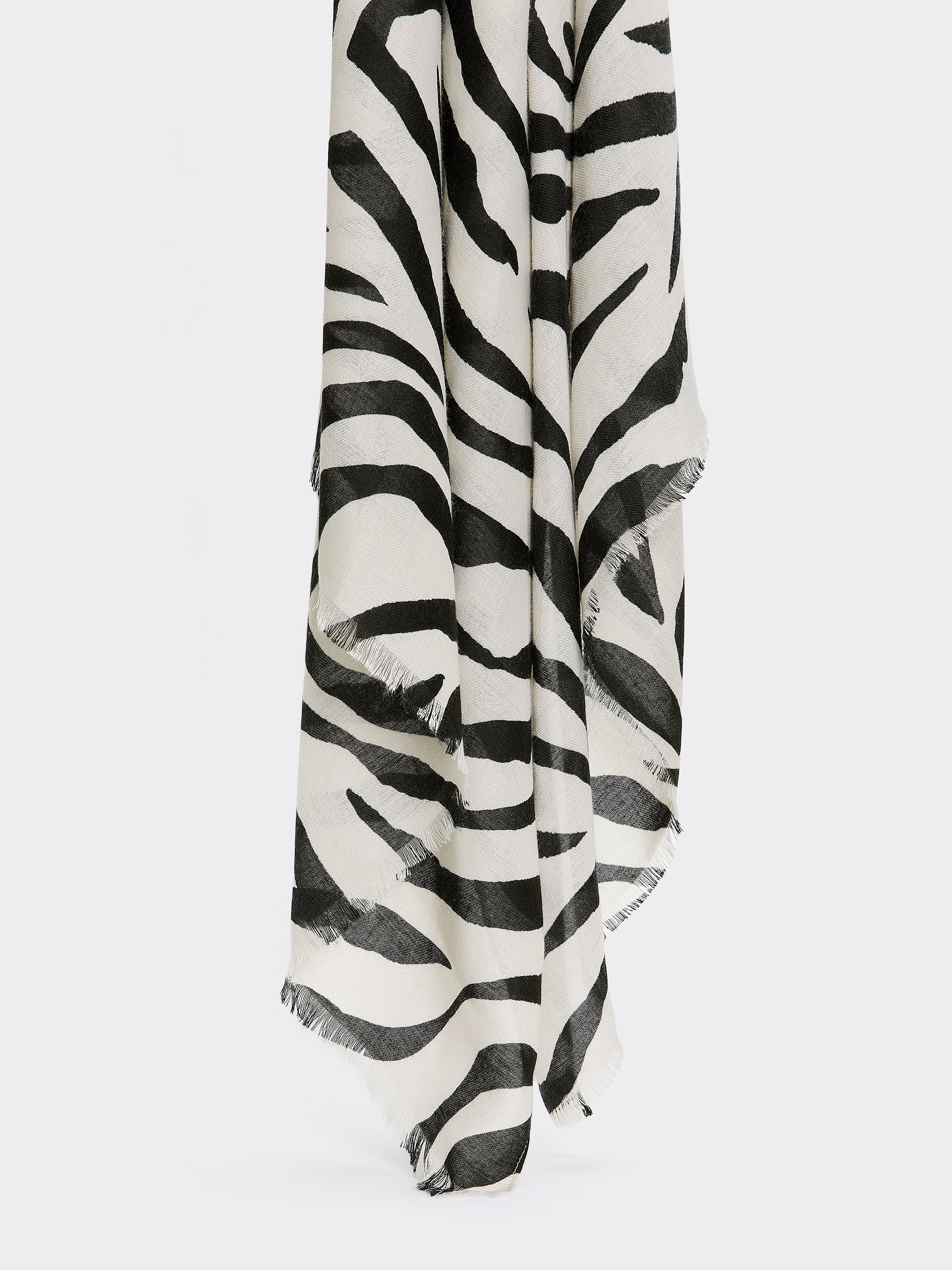 Zebra-Print Oblong Scarf - Image 3
