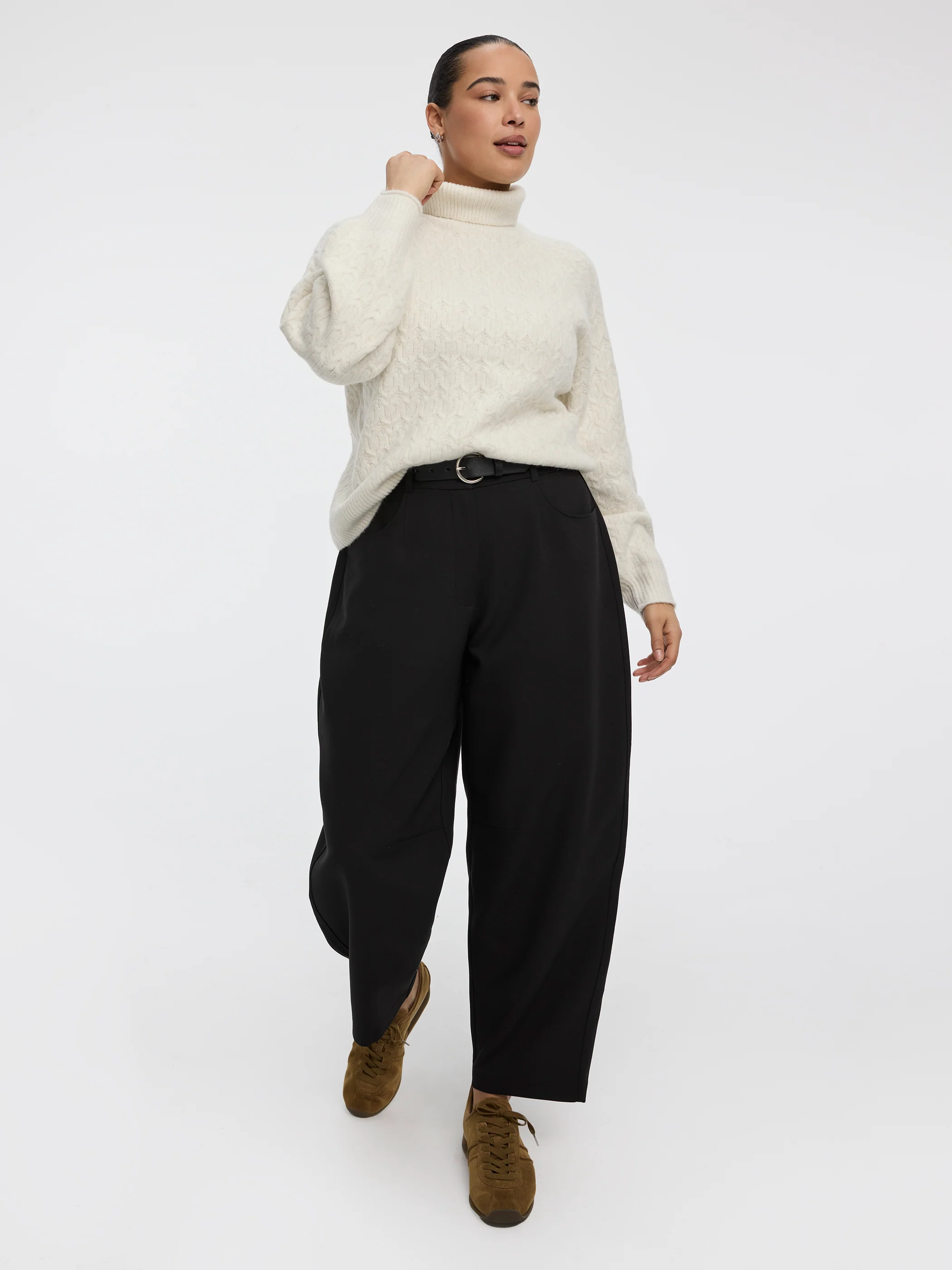 Mid-Rise Barrel Pants - Curvy Fit - Image 4