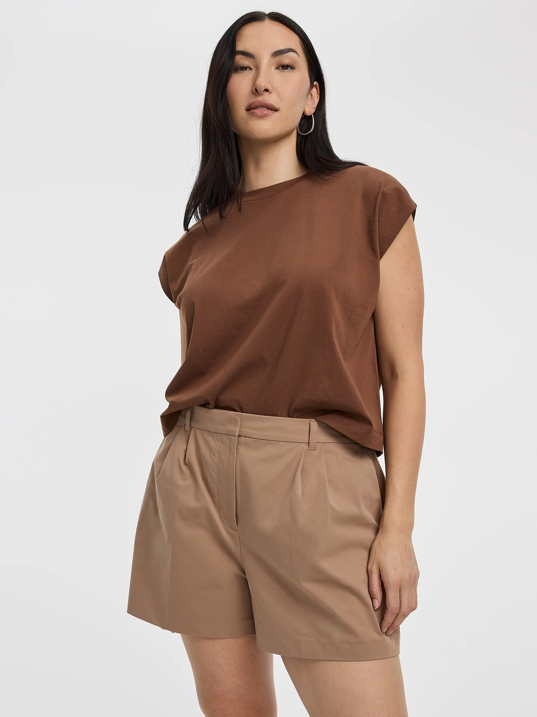 Fine Twill Pleated Shorts - Image 4