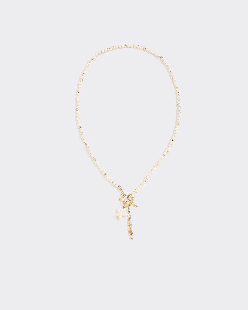 Short Necklace with Fish Charms - Image 2