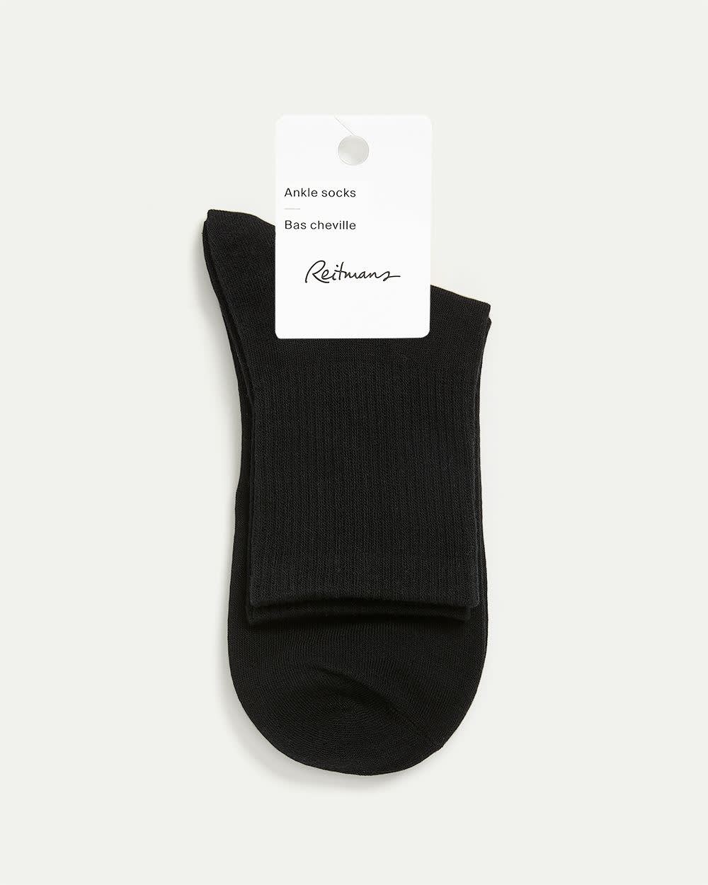 Ribbed Cotton Anklet Socks - Image 5