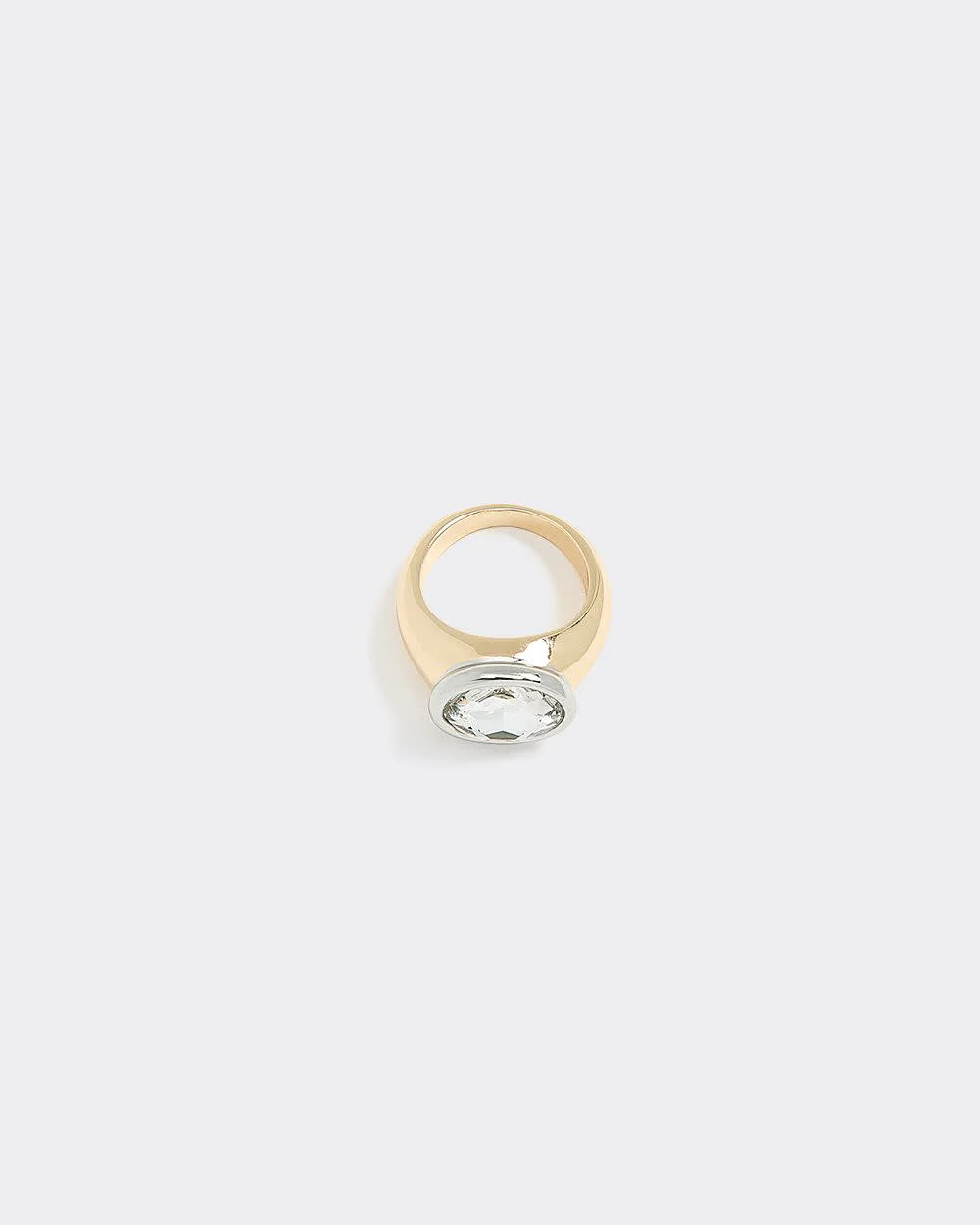 Ring with Oval Rhinestone - Image 2