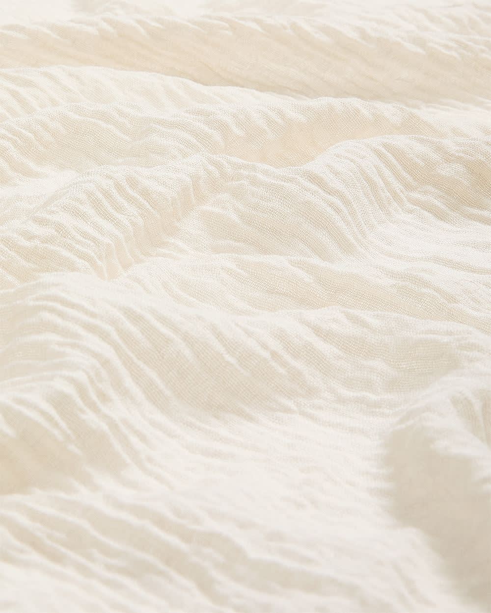Crinkled Scarf with Raw Edges - Image 2