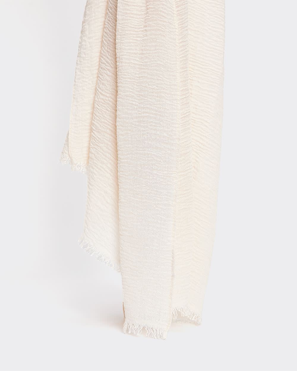 Crinkled Scarf with Raw Edges - Image 3